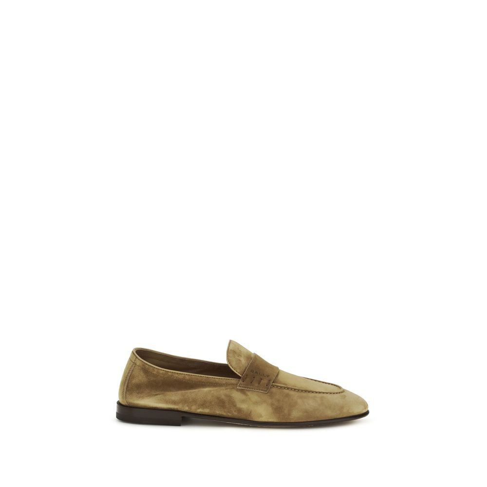 Bally Beige Calf Leather Bos Taurus Slip-On Loafers