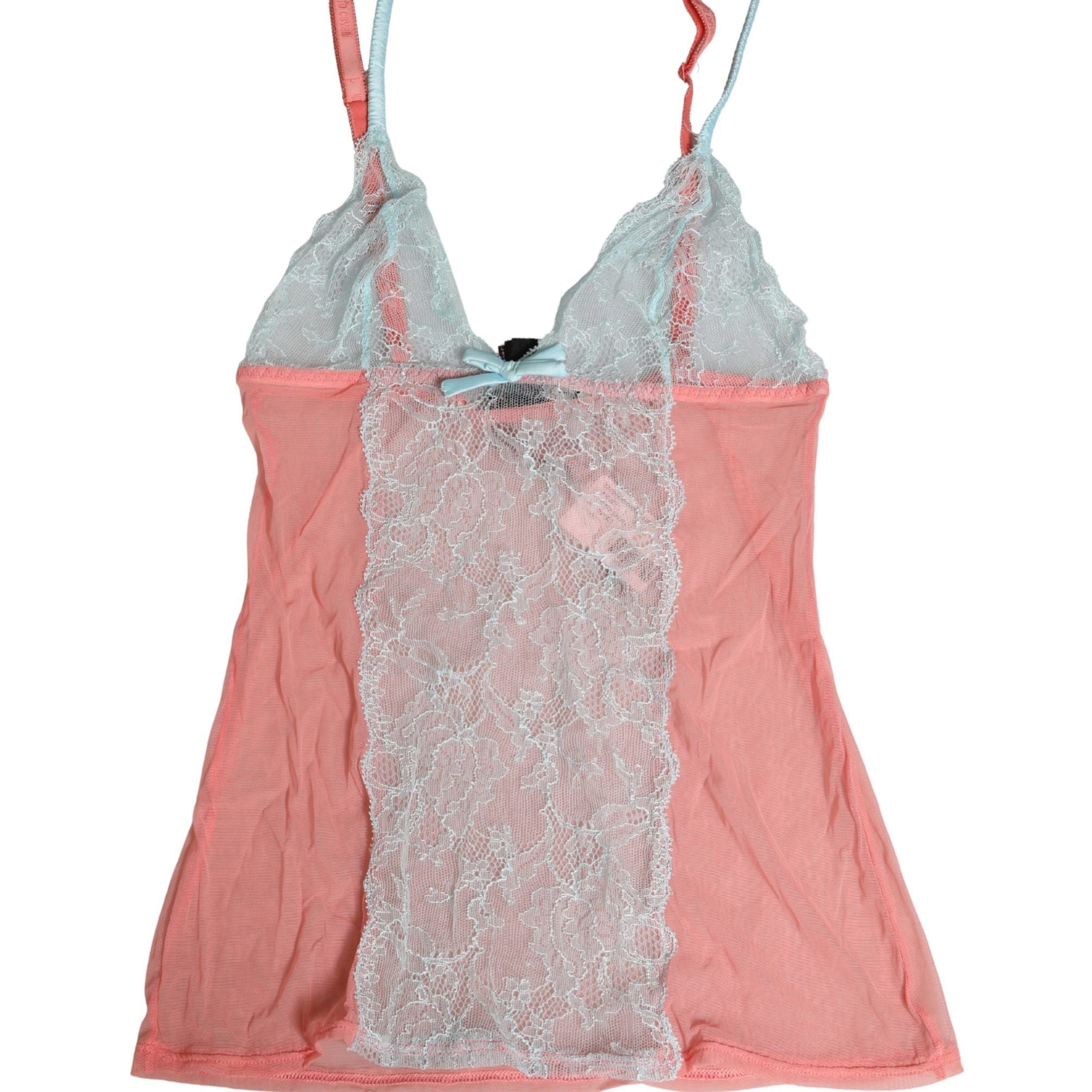 Roberto Cavalli Multicolor Sheer Lace Lingerie Chemise Top Underwear