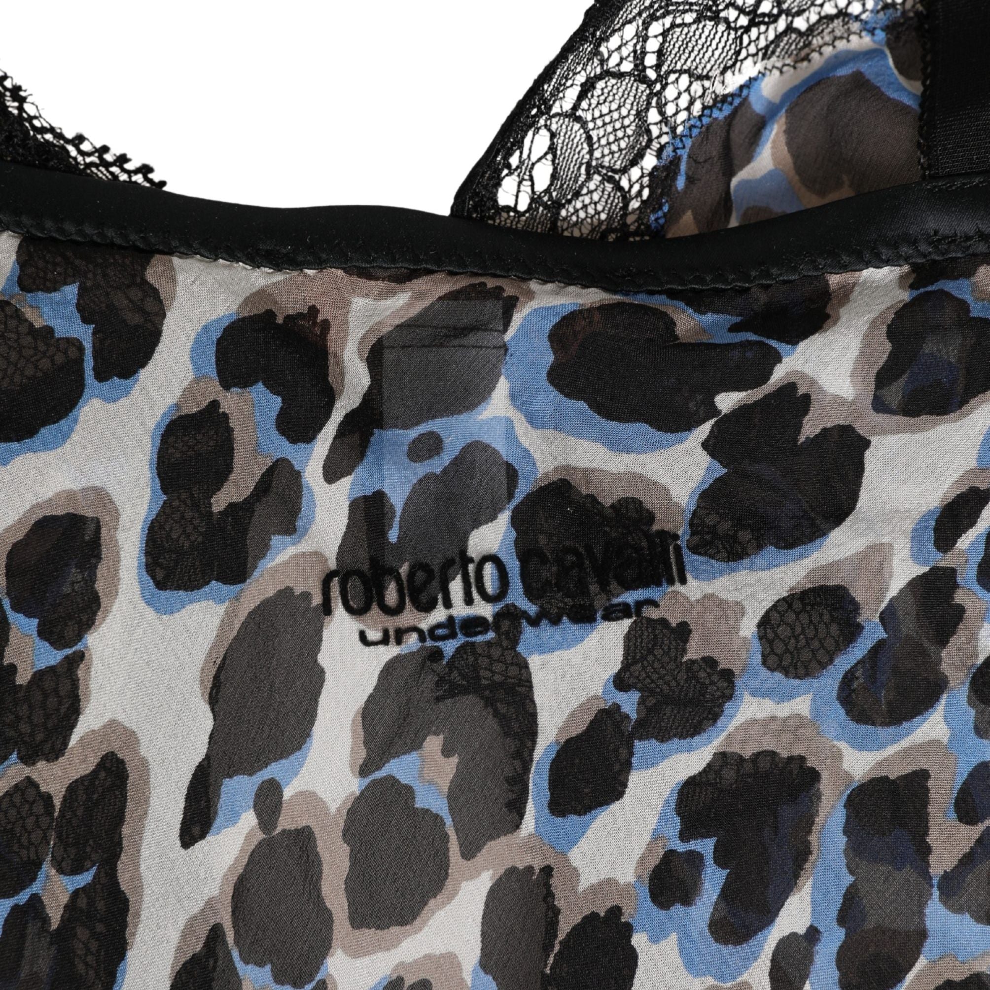 Roberto Cavalli Multicolor Leopard Babydoll Chemise Underwear