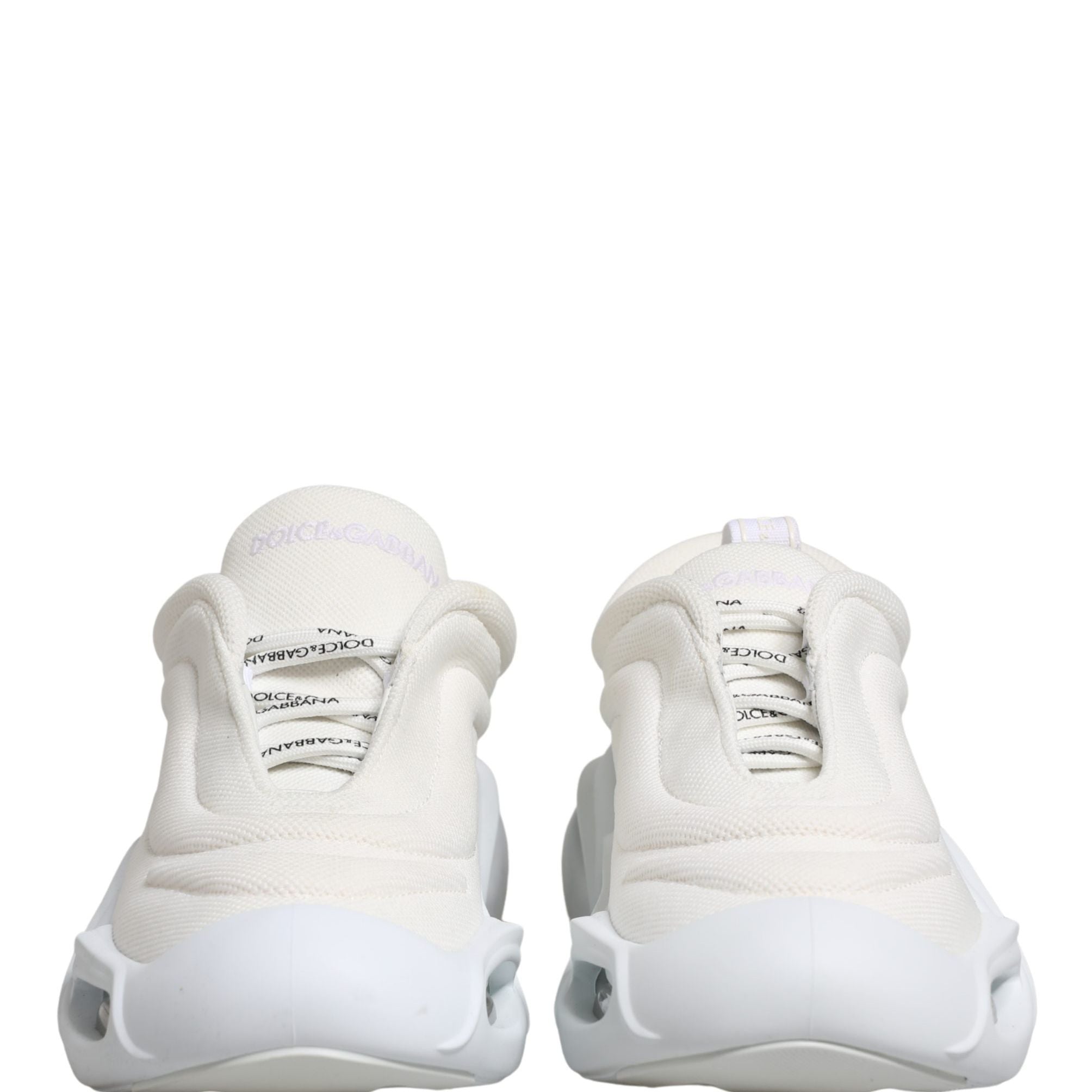Dolce & Gabbana White Slip On Wave Low Top Sneakers Shoes