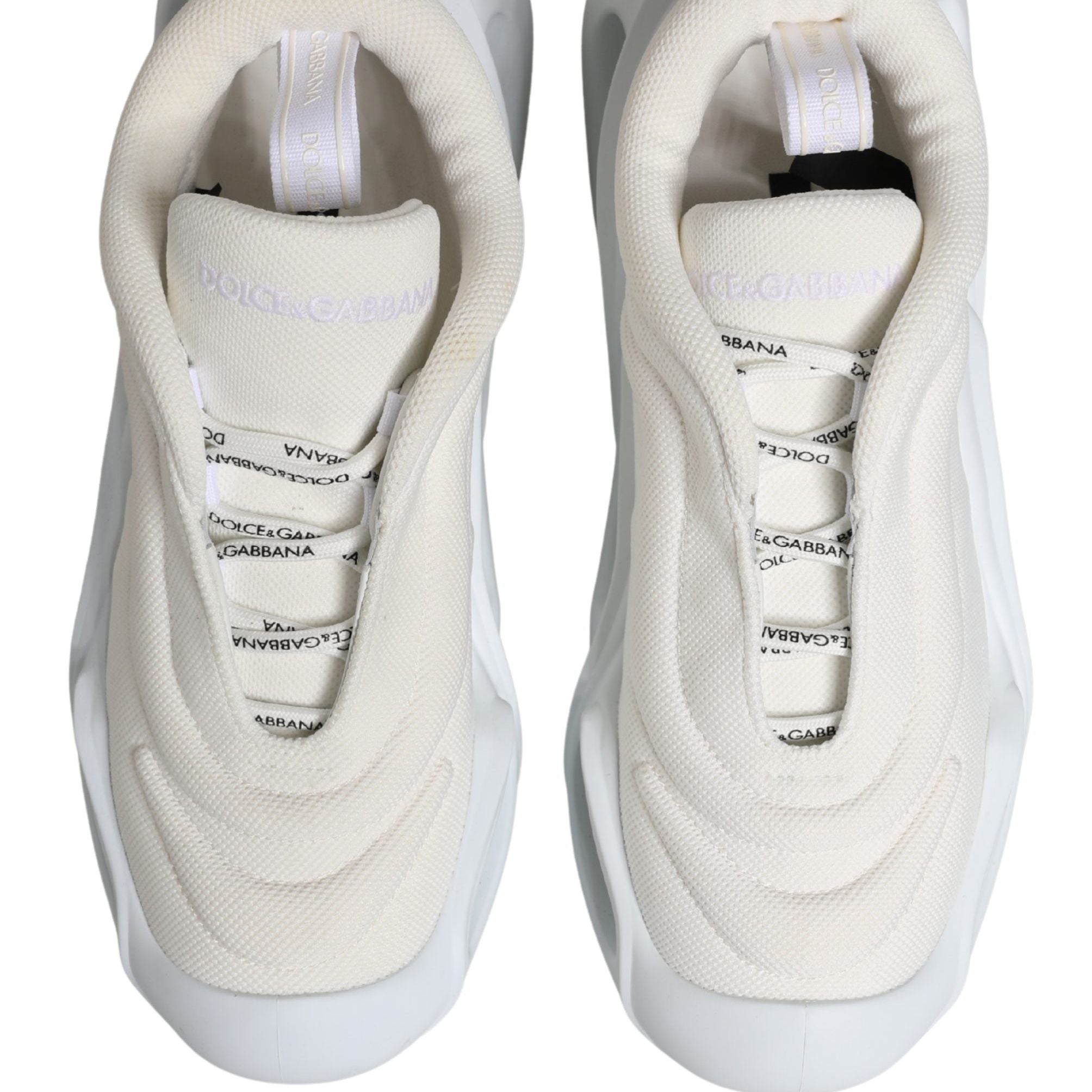 Dolce & Gabbana White Slip On Wave Low Top Sneakers Shoes