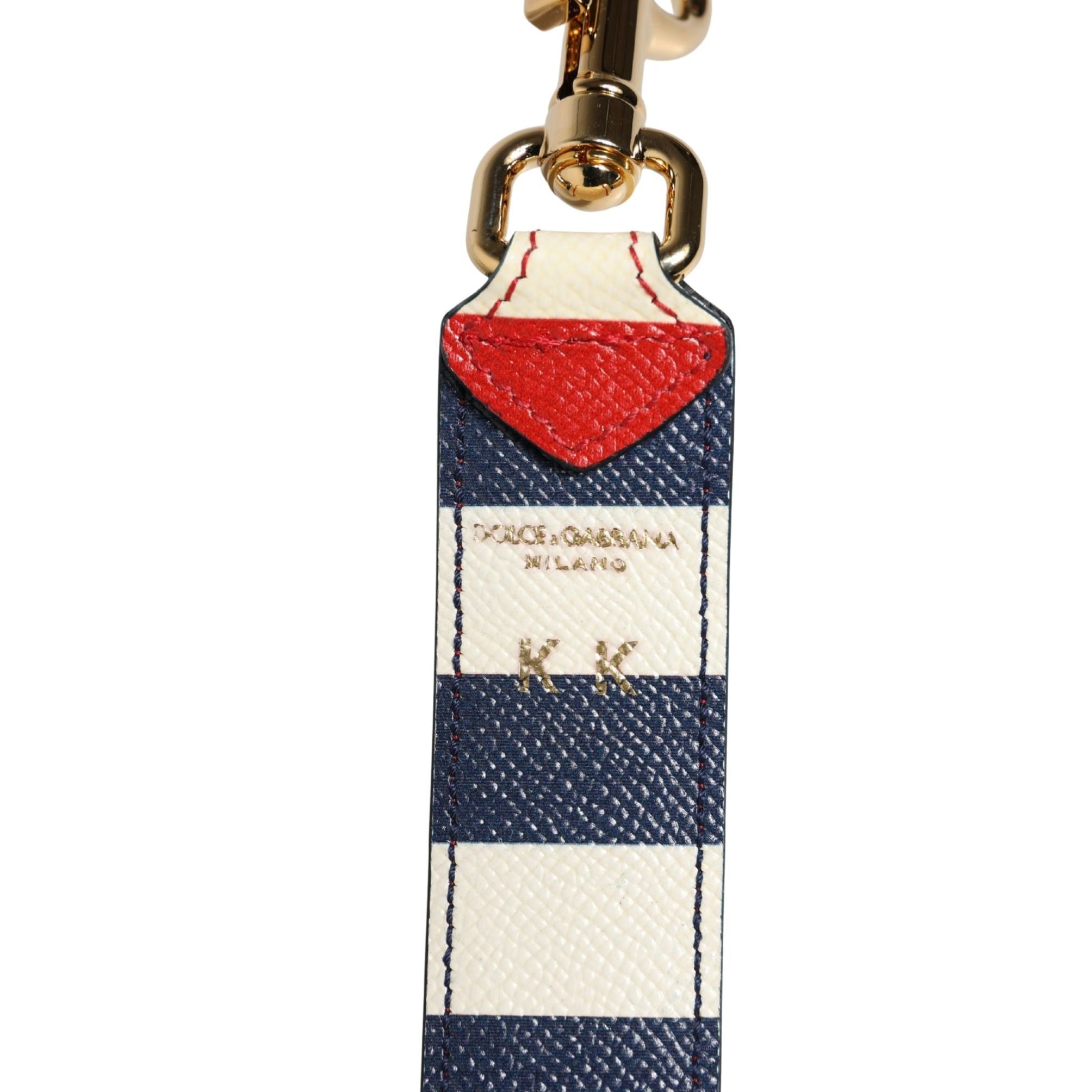 Dolce & Gabbana Multicolor Leather Striped Bag Accessory Shoulder Strap