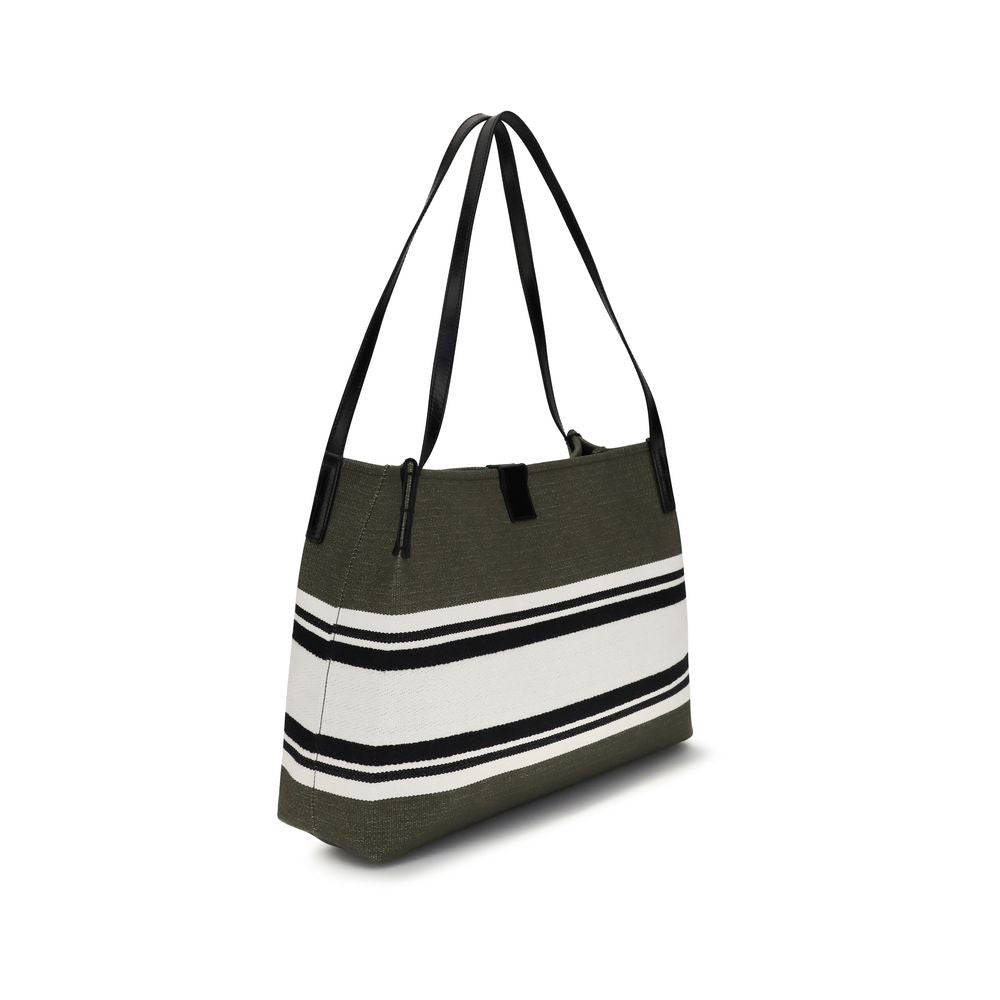 Balmain Black Cotton Shoulder Bag