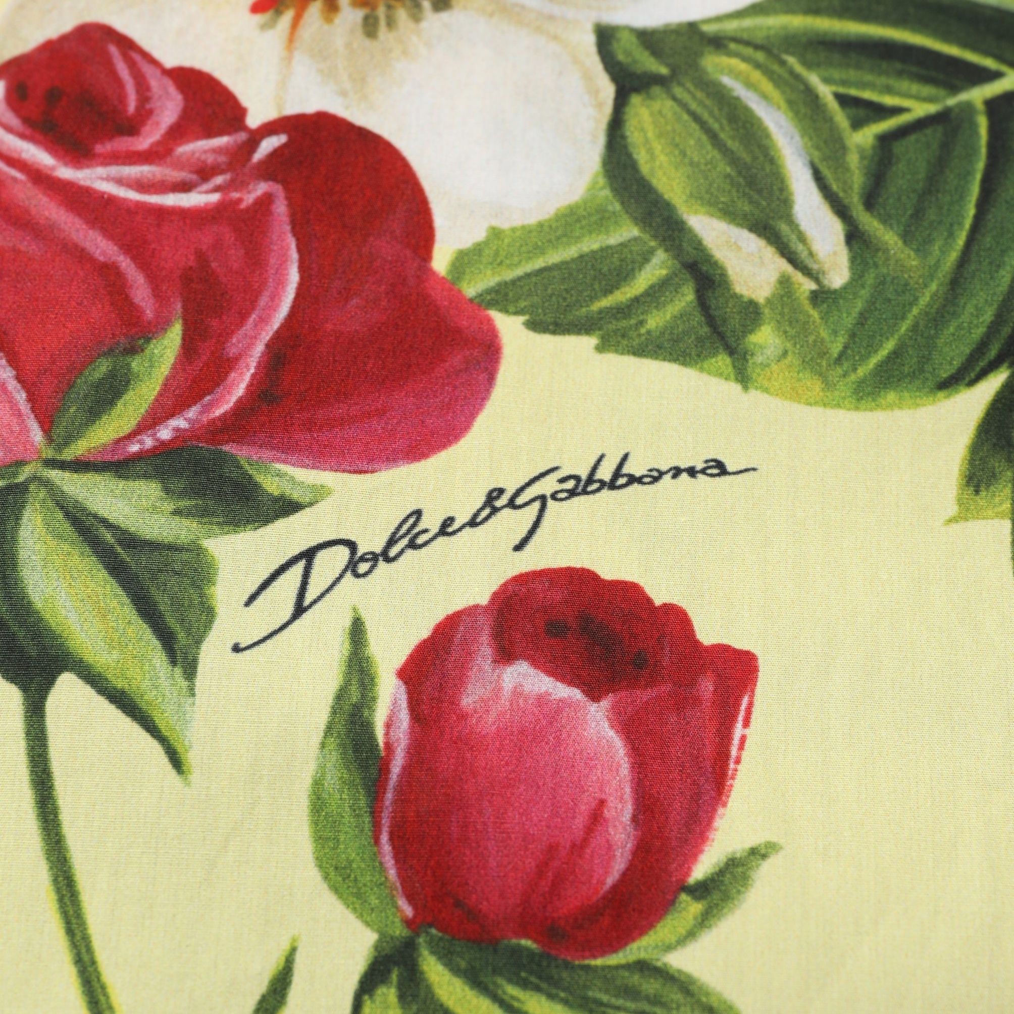 Dolce & Gabbana Multicolor Floral Animal Print Collared Shirt