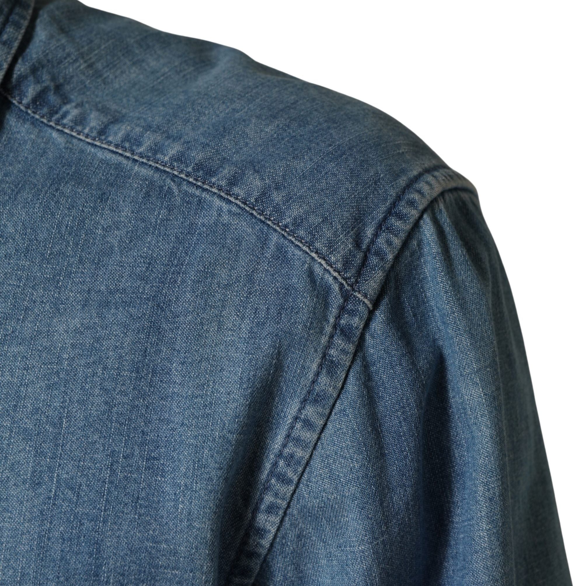 Dolce & Gabbana Blue Cotton Stretch Casual Denim Slim Shirt