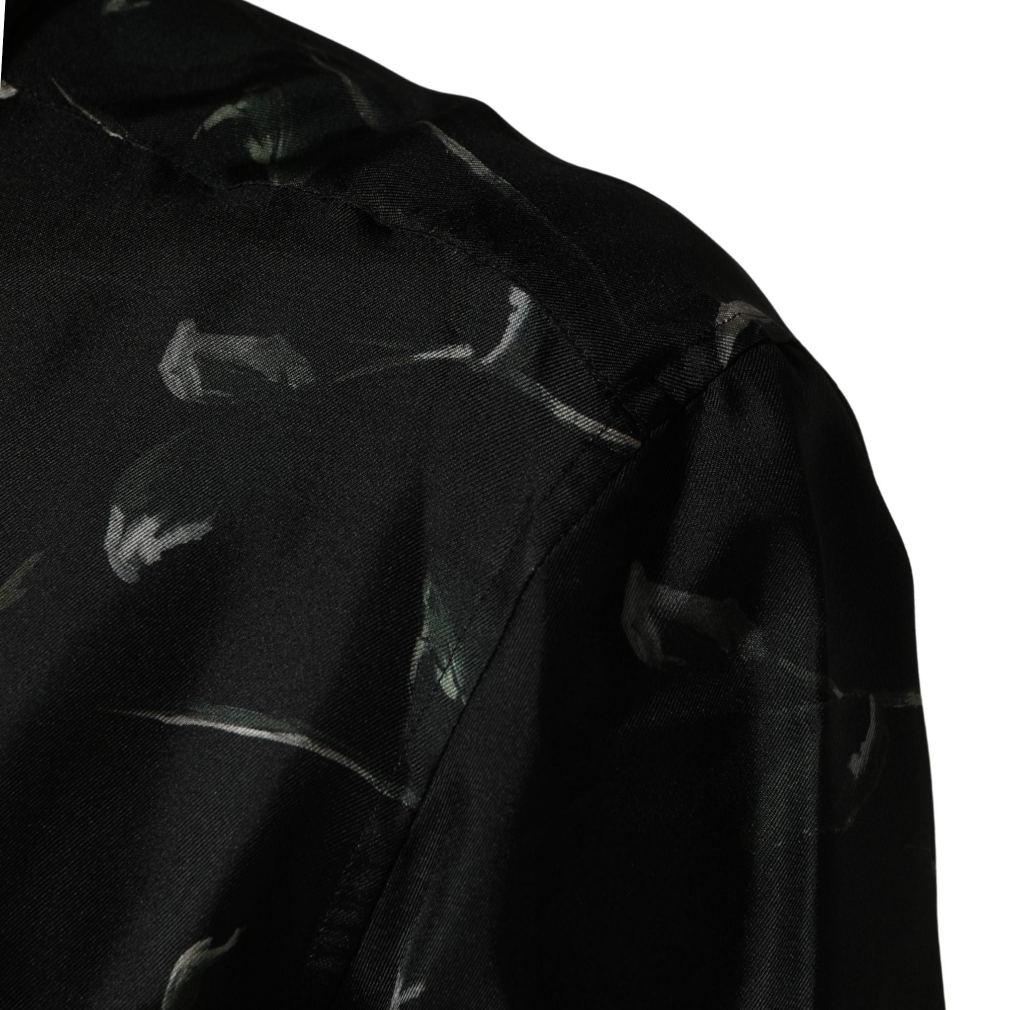 Dolce & Gabbana Black Floral Print Long Sleeves Casual Shirt