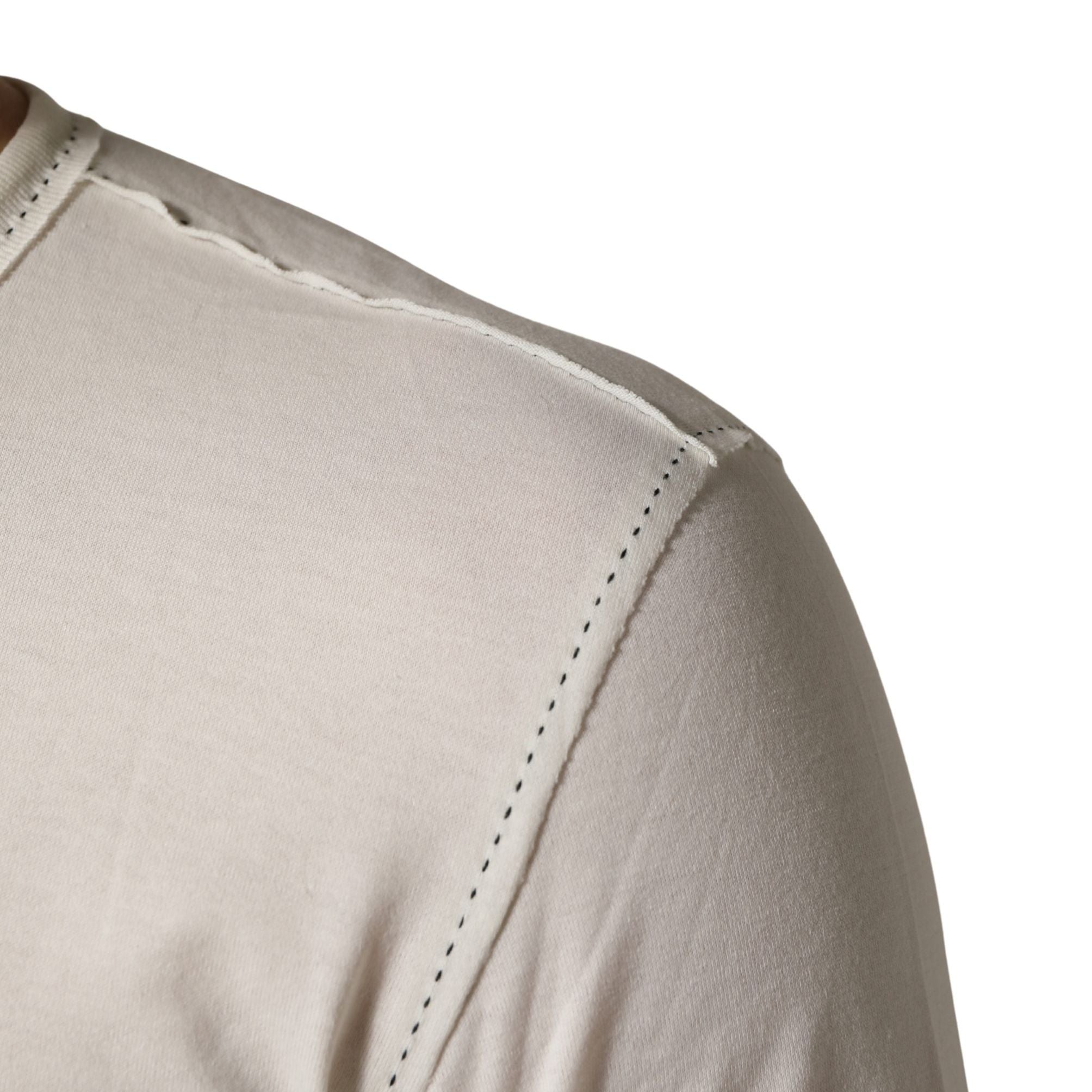 Dolce & Gabbana White Long Sleeves Henley Pullover Sweater