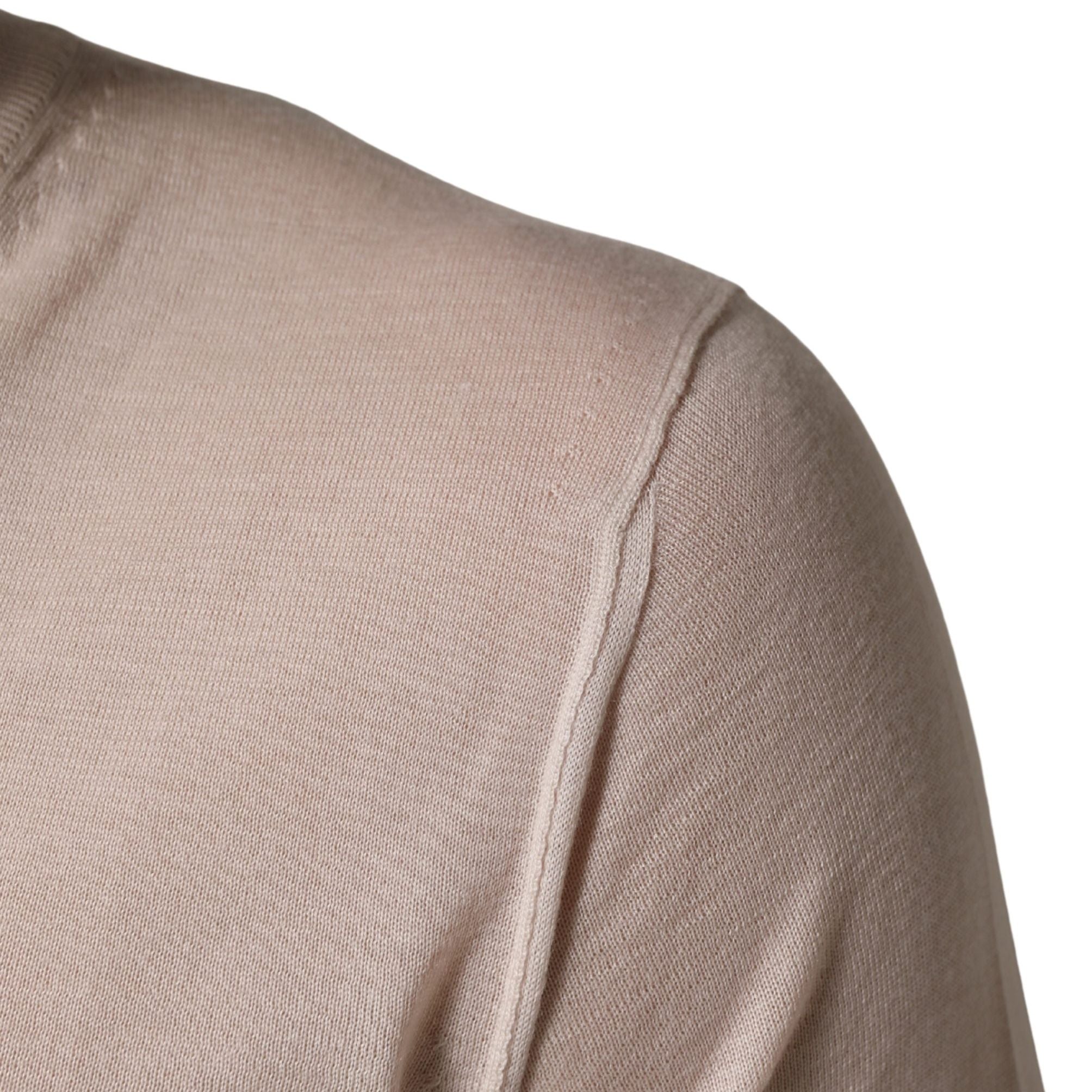 Dolce & Gabbana Beige Cashmere V-neck Men Pullover Sweater