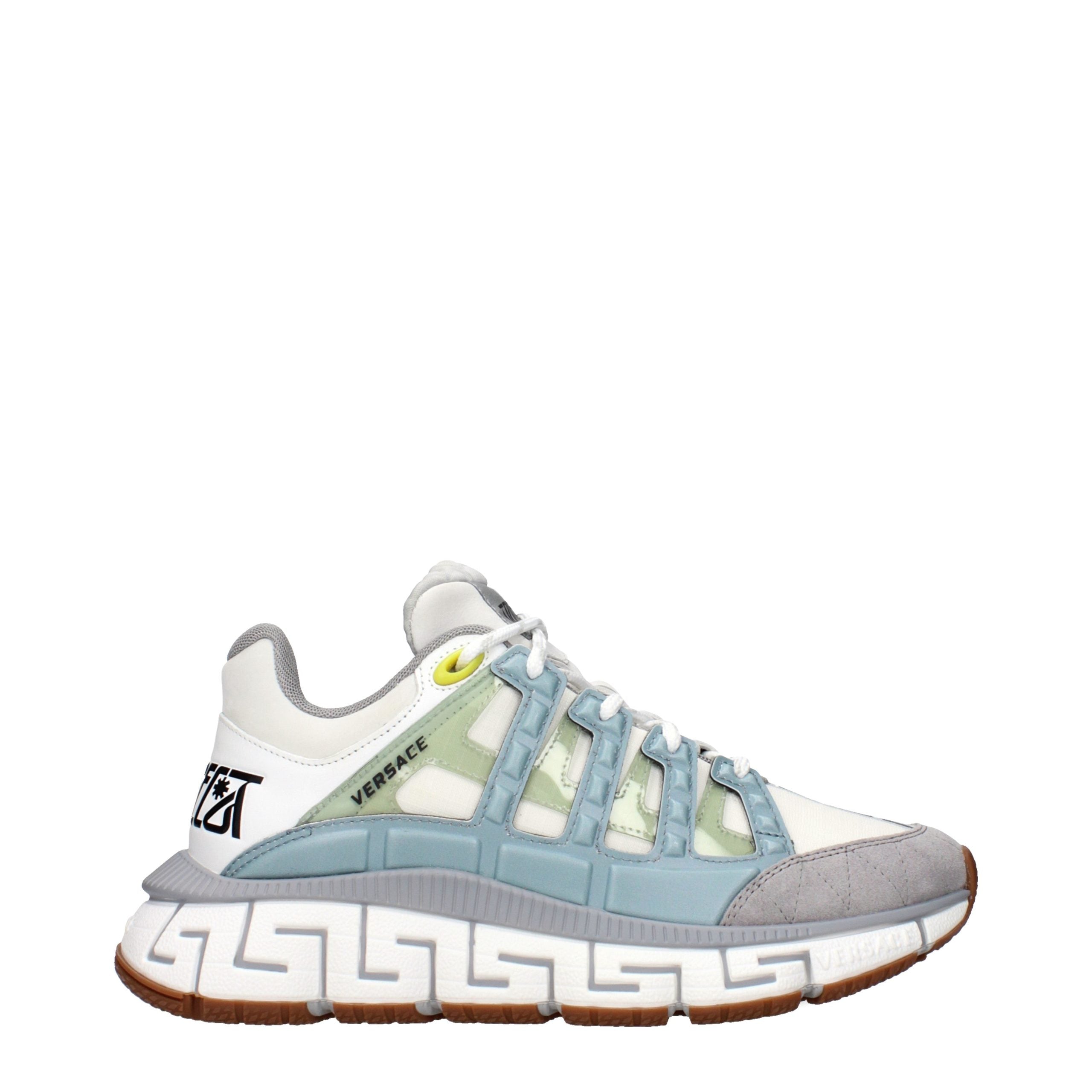 Versace Gray Fabric Athletic Sneakers