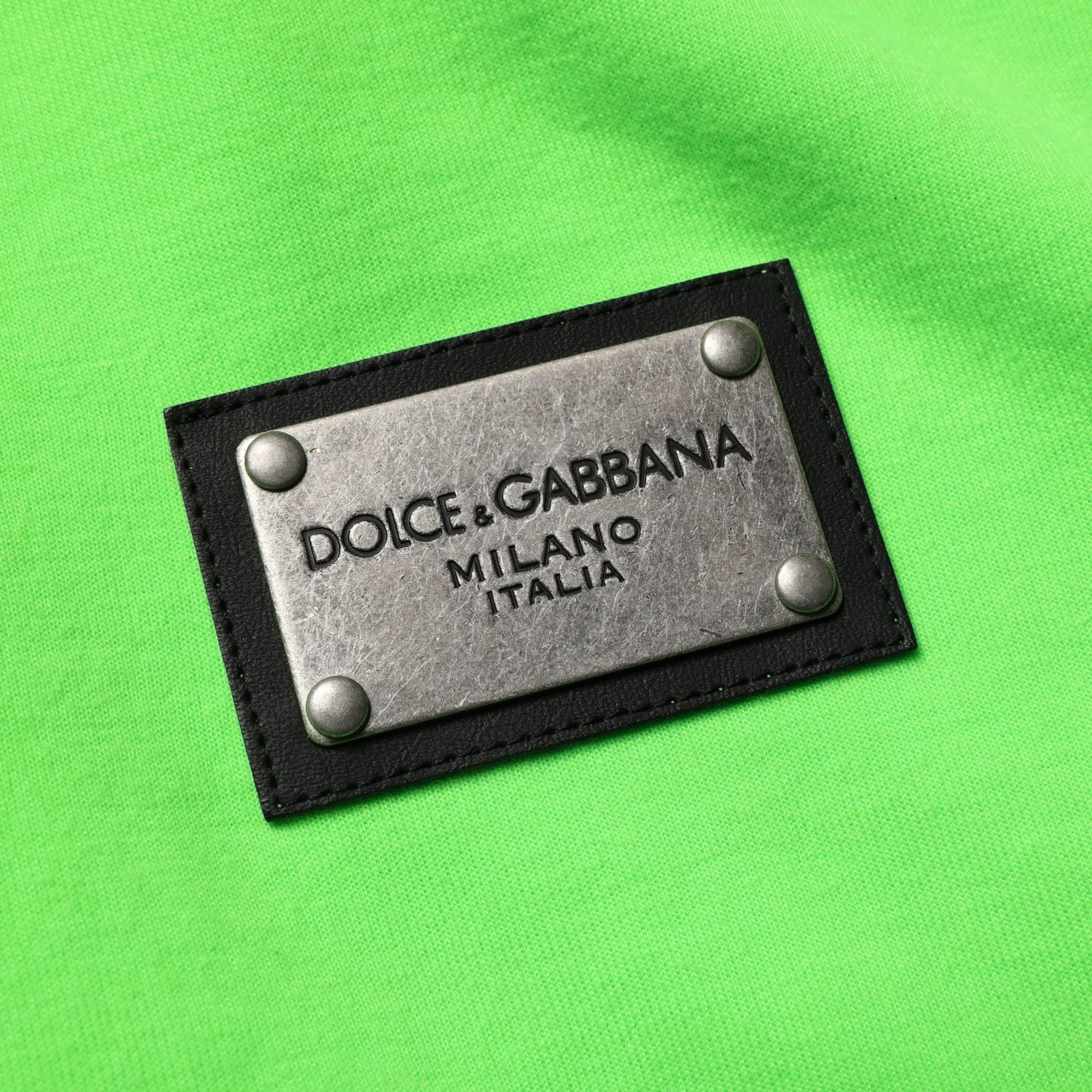 Dolce & Gabbana Green FullZip Fleece HoodedSweatshirt Sweater