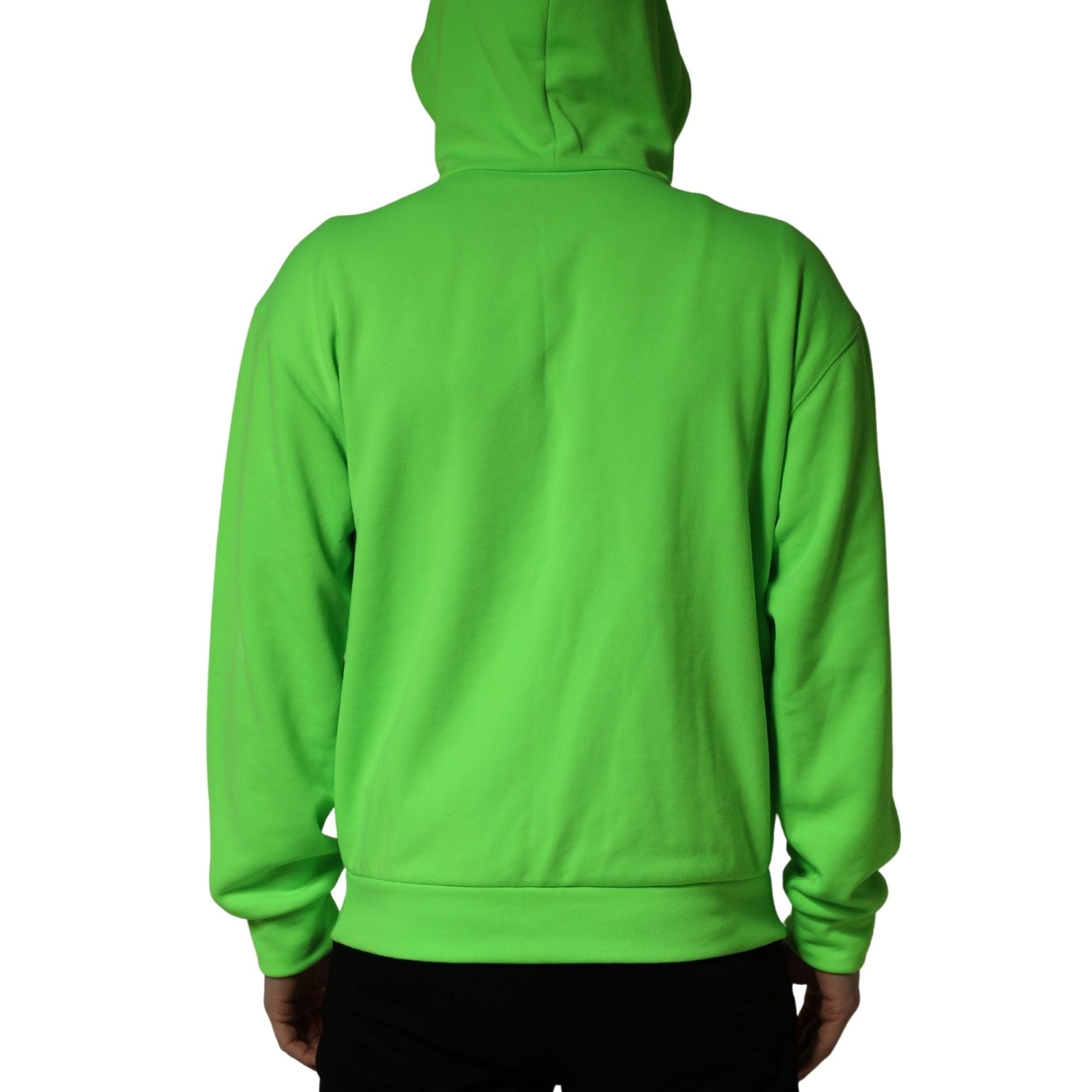 Dolce & Gabbana Green FullZip Fleece HoodedSweatshirt Sweater