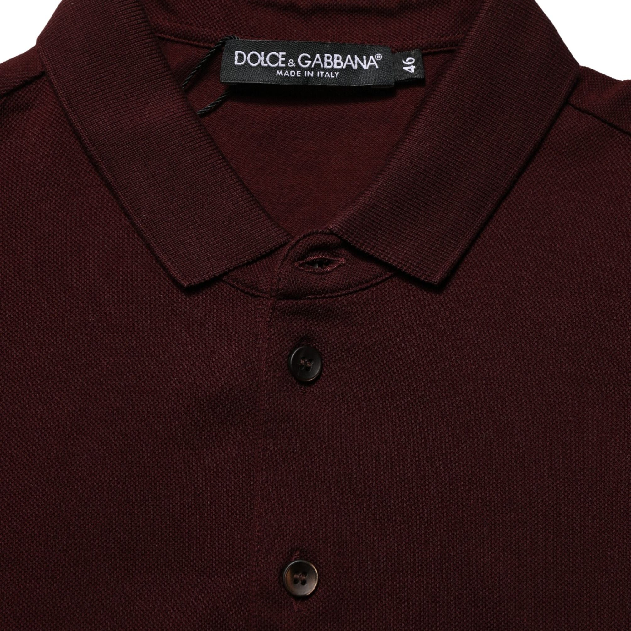 Dolce & Gabbana Maroon Collared Short Sleeves Polo T-shirt