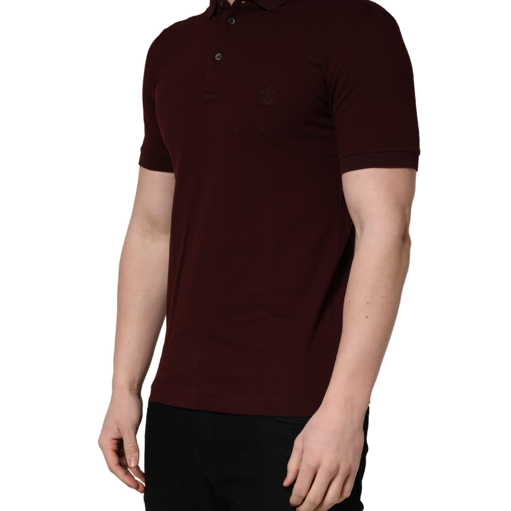 Dolce & Gabbana Maroon Collared Short Sleeves Polo T-shirt