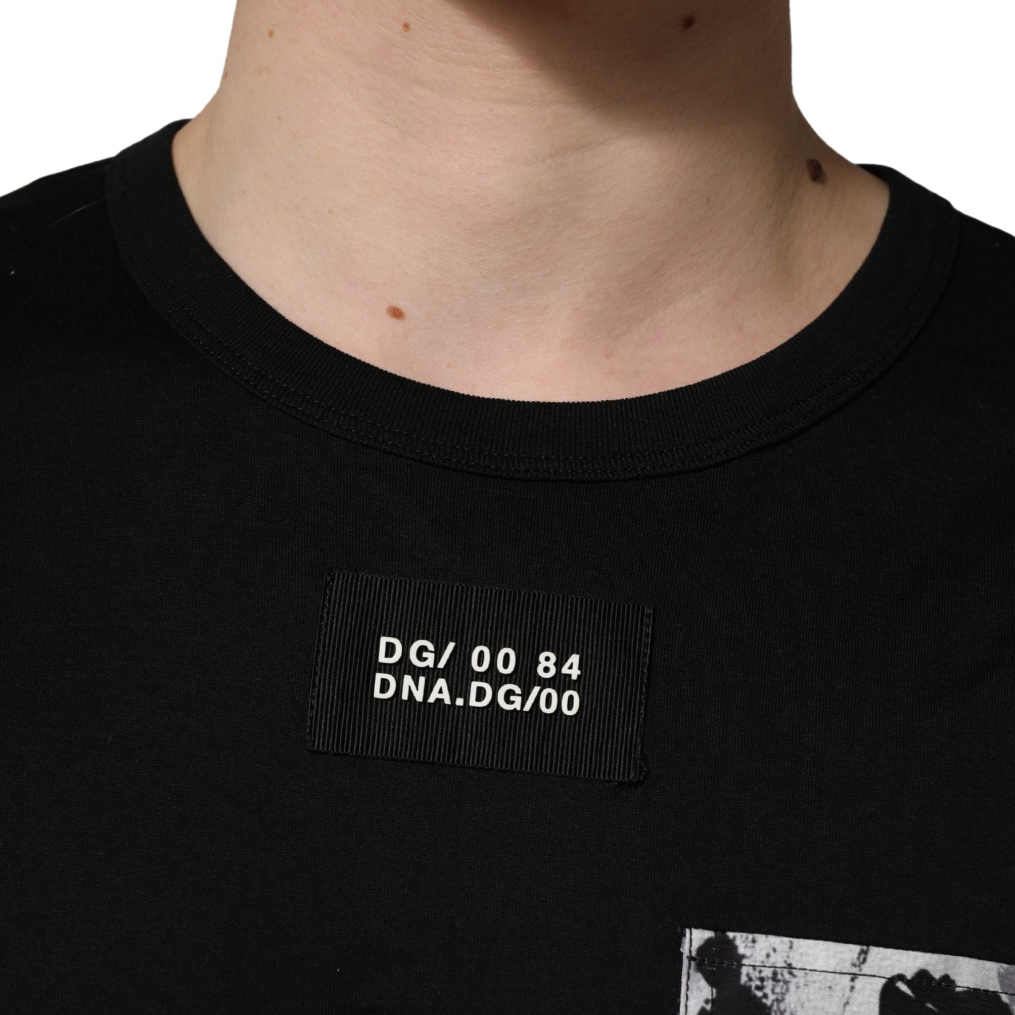 Dolce & Gabbana Black Camouflage Pocket Oversized T-shirt