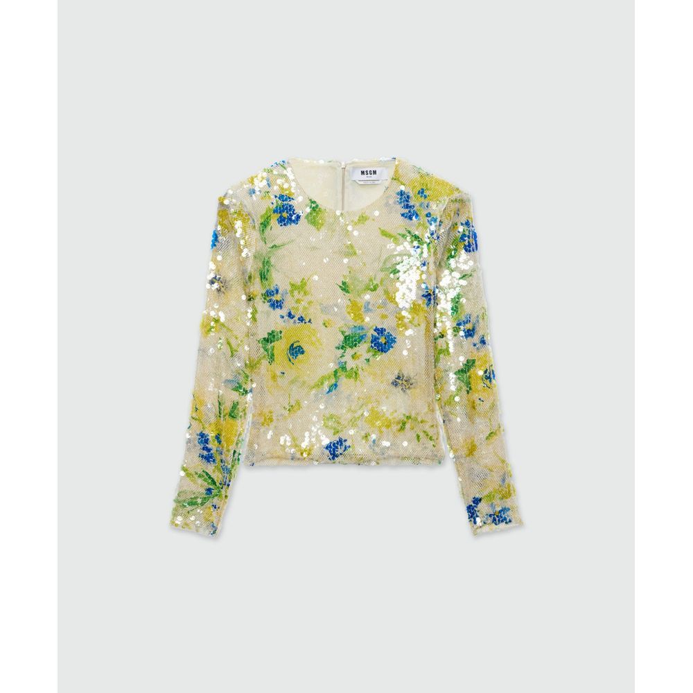 MSGM Bicolor Polyester Blouse