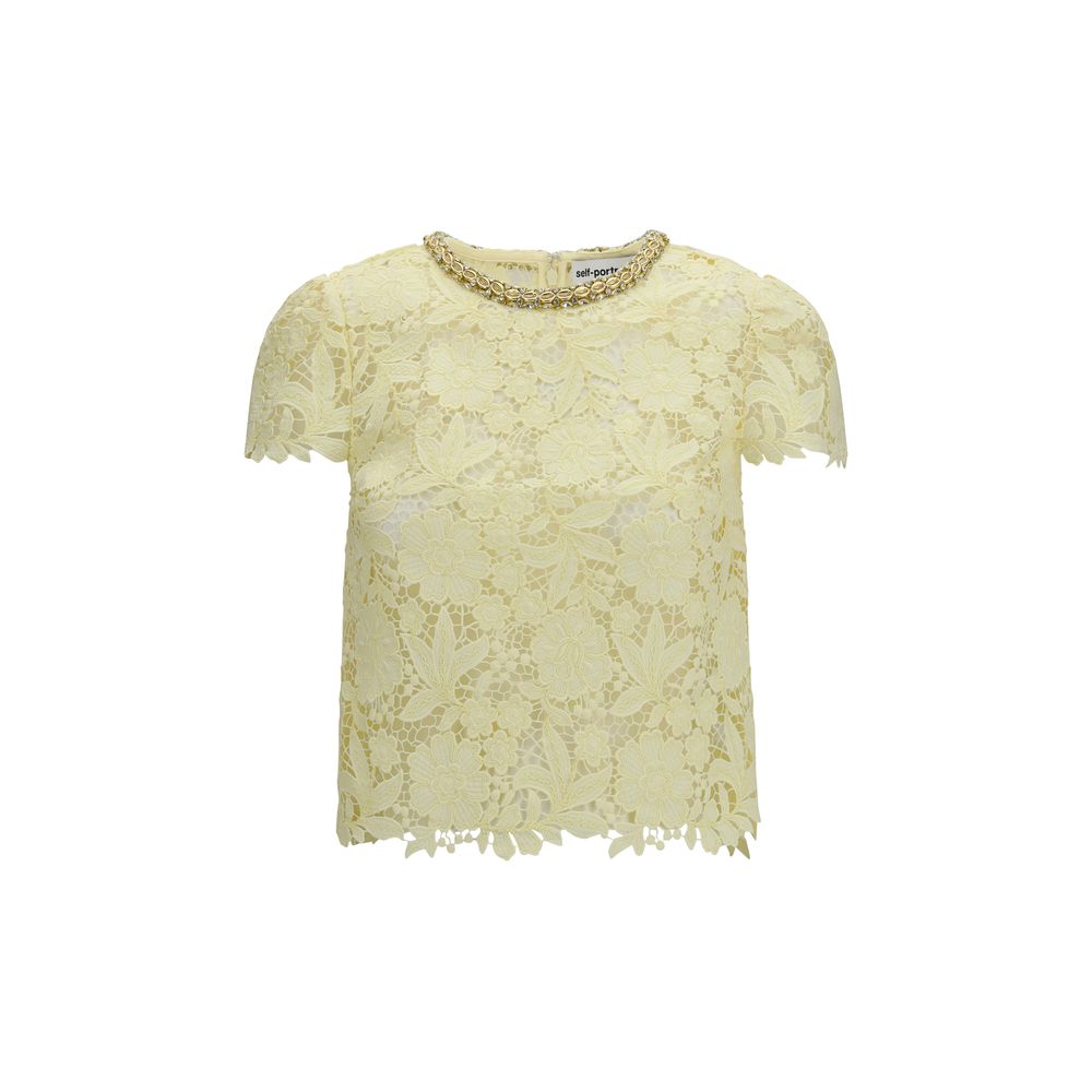 Self-Portrait Bicolor Polyester Blouse