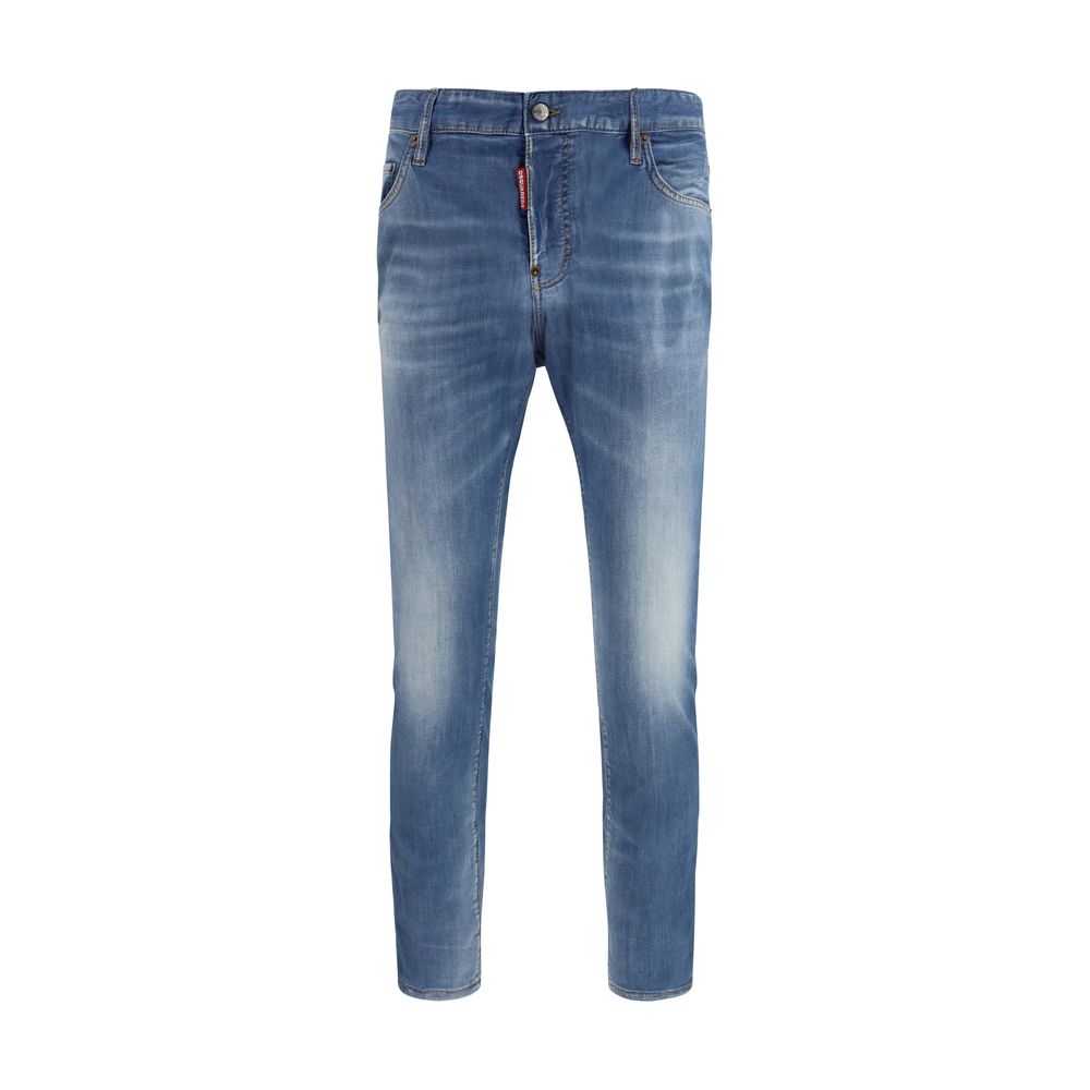 Dsquared² Blue Cotton Slim Fit Jeans