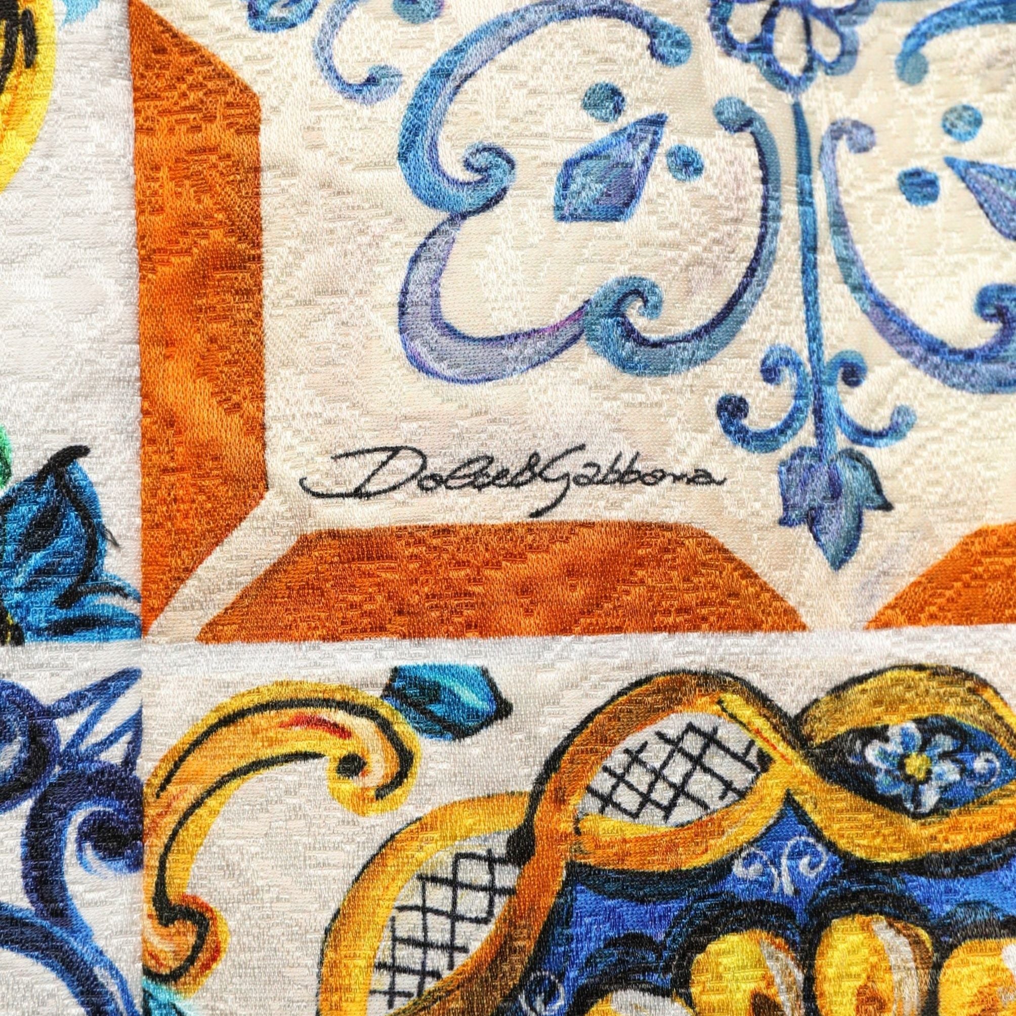 Dolce & Gabbana Multicolor Majolica Print Cotton Mini Dress