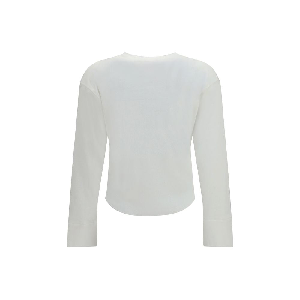 The Row White Cotton Cardigan