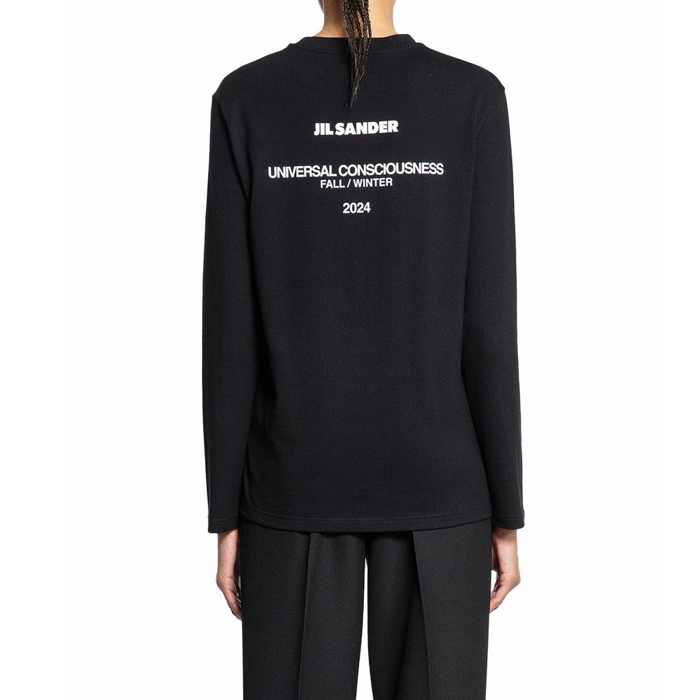 Jil Sander Black Cotton Long Sleeve T-Shirt