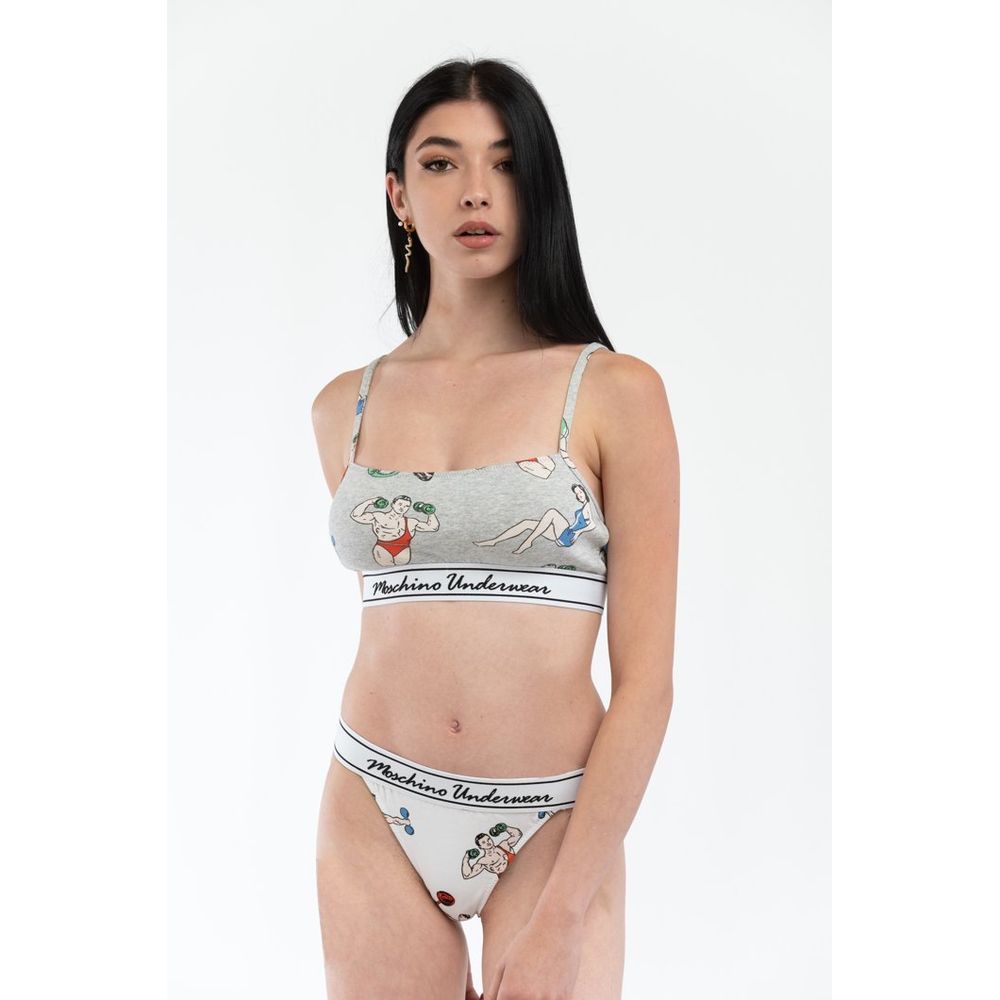 Moschino Gray Cotton Tank Tops