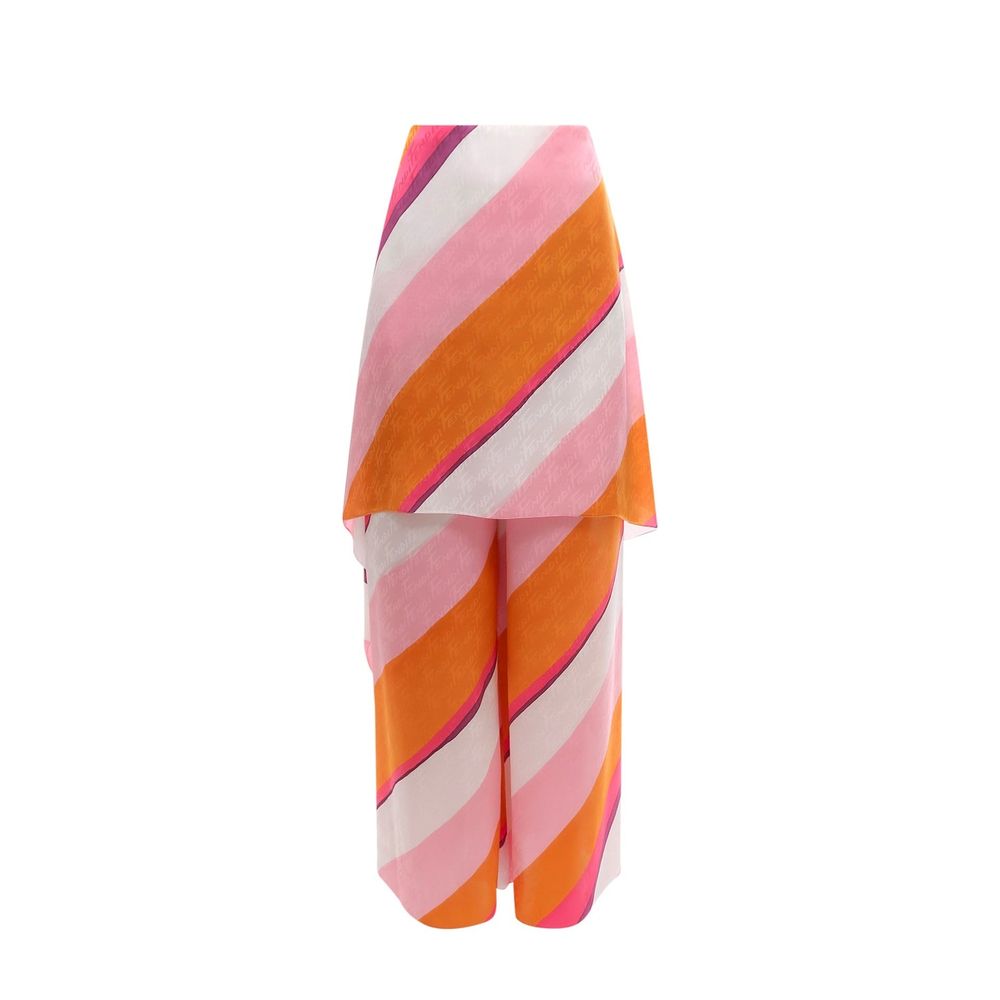 Fendi Multicolor Silk Pants