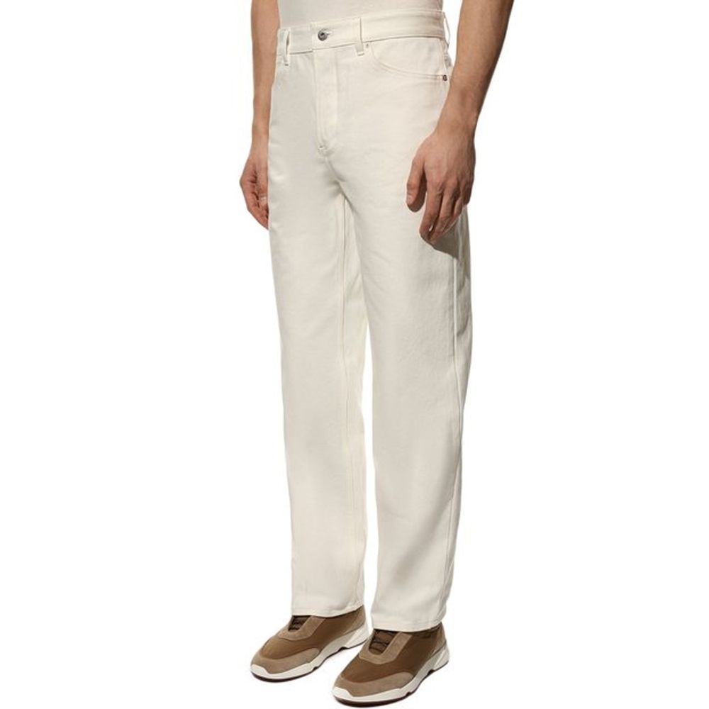 Jil Sander White Cotton Jeans Denim