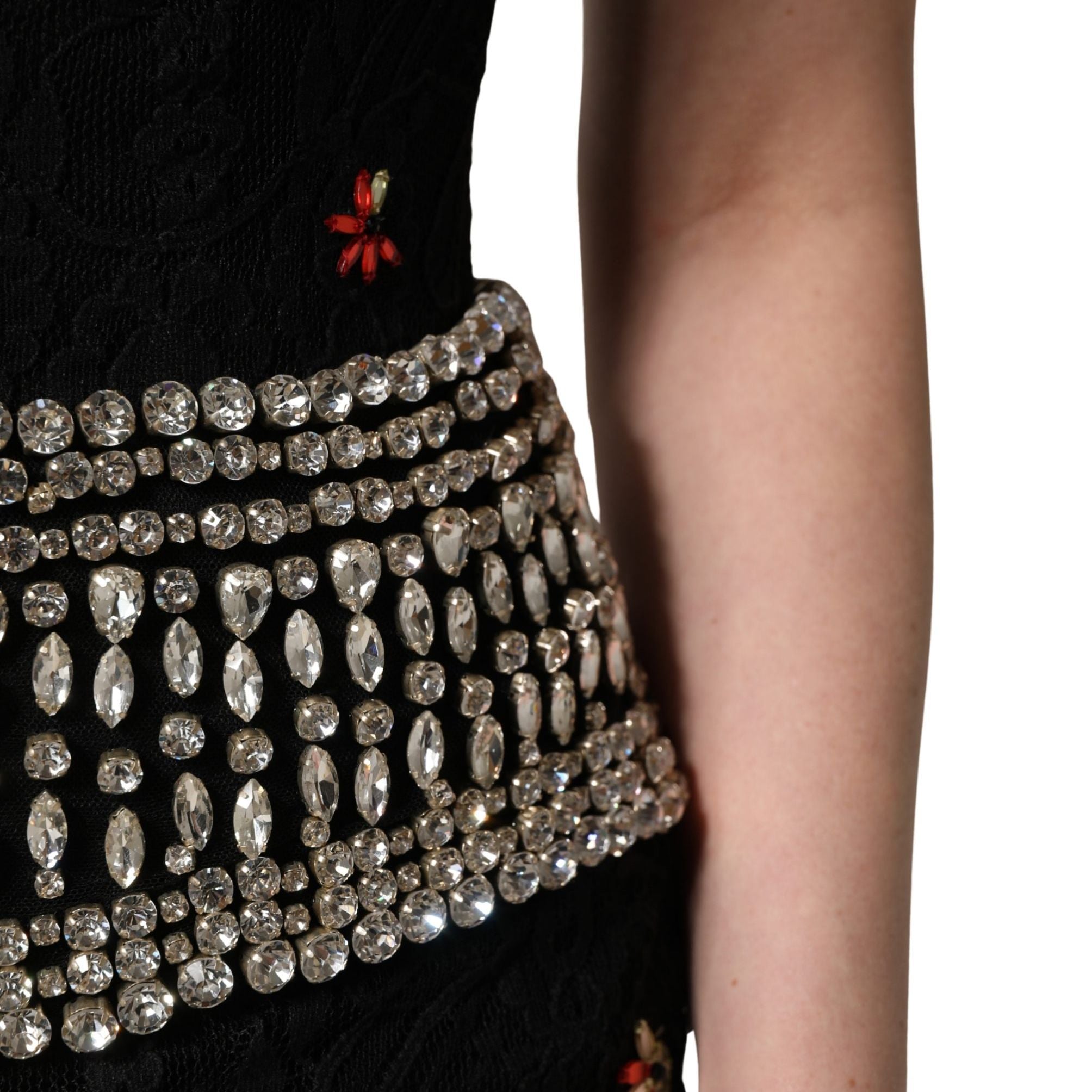 Dolce & Gabbana Black Sequin Embellished Sheath Mini Dress