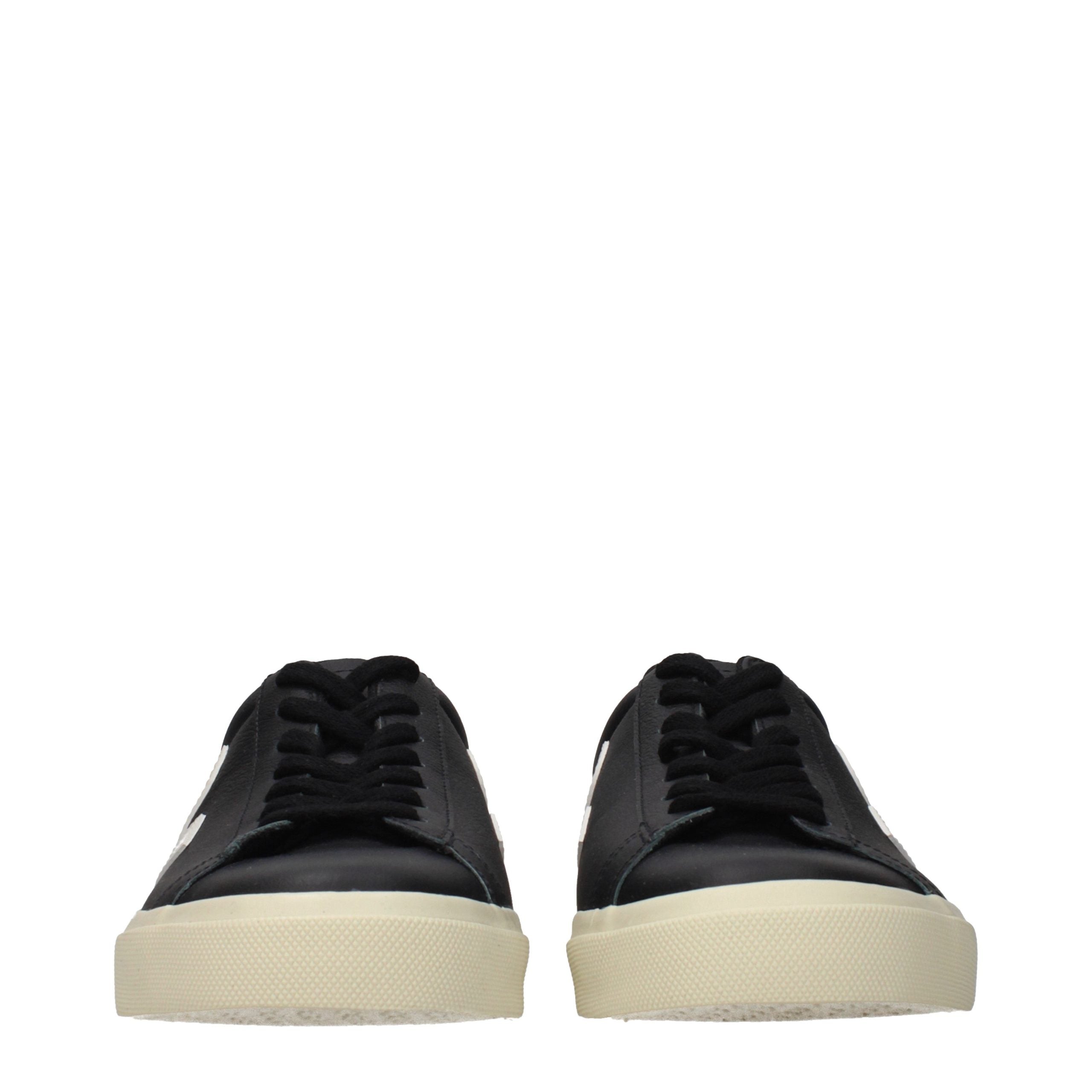 Veja Black Leather Low Top Sneakers
