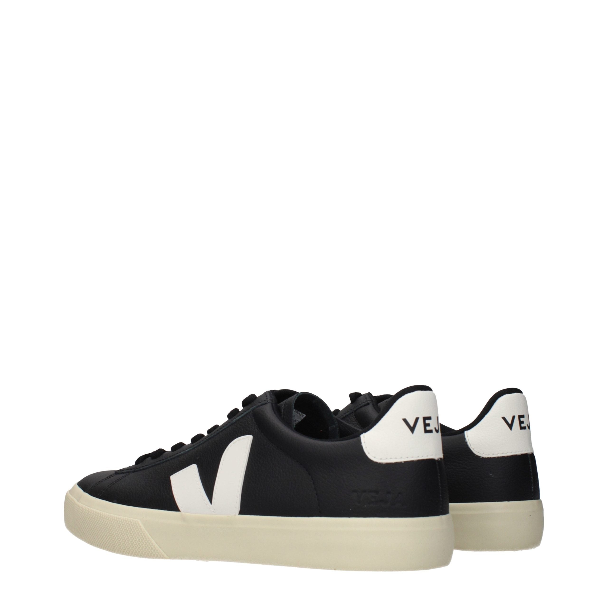 Veja Black Leather Low Top Sneakers