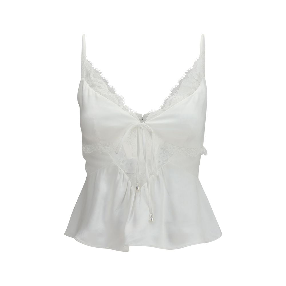 Self-Portrait White Polyester Blouse