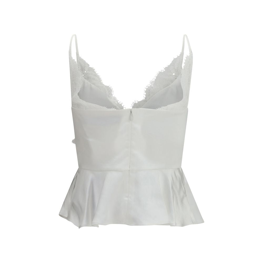 Self-Portrait White Polyester Blouse