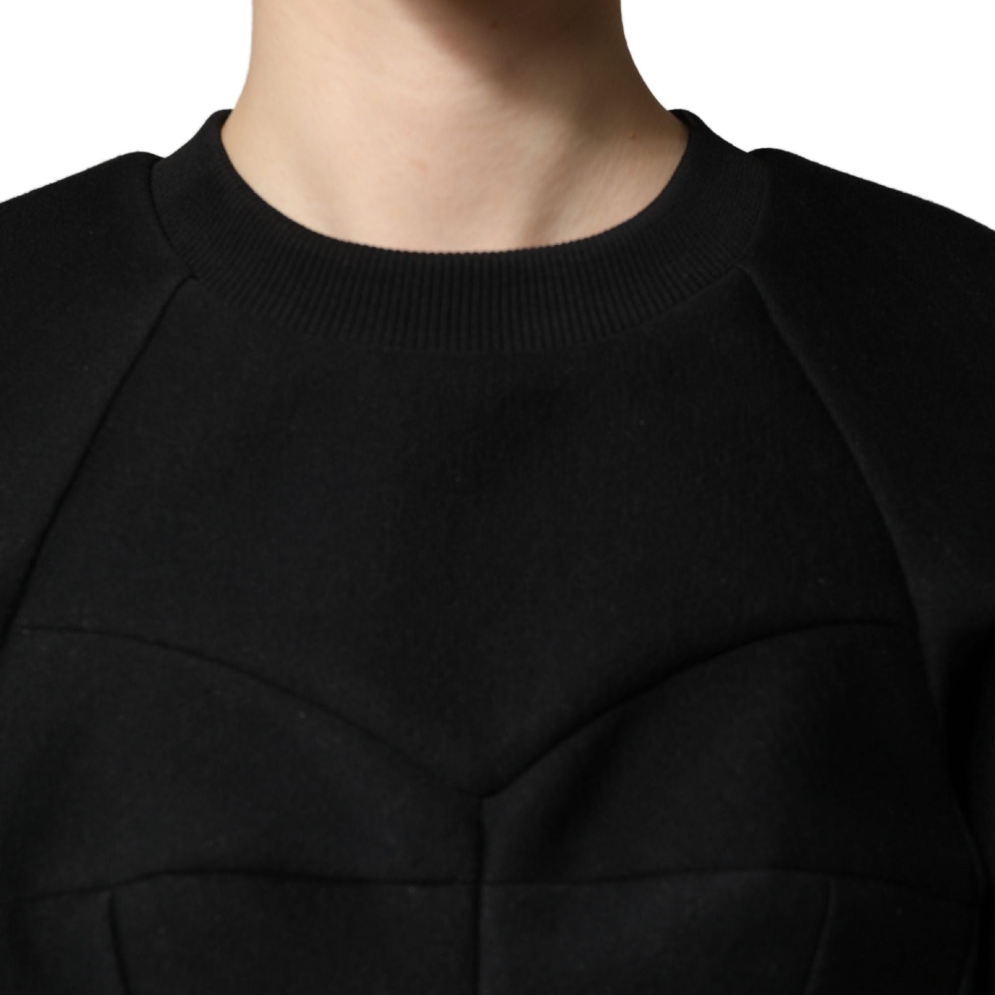 Philosophy Black Cropped ZipperBack Sweatshirt Sweater