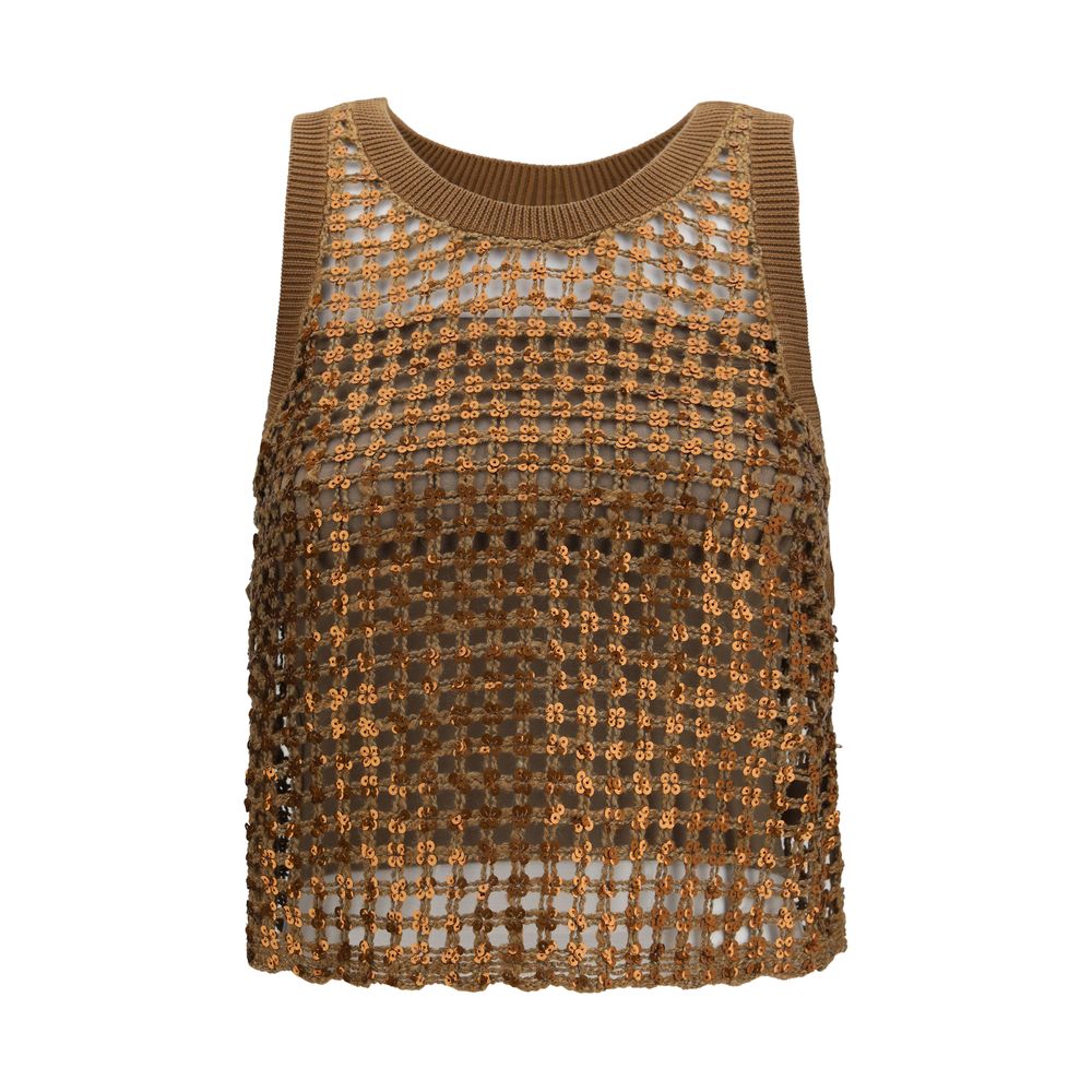 Brunello Cucinelli Brown Silk Blouse