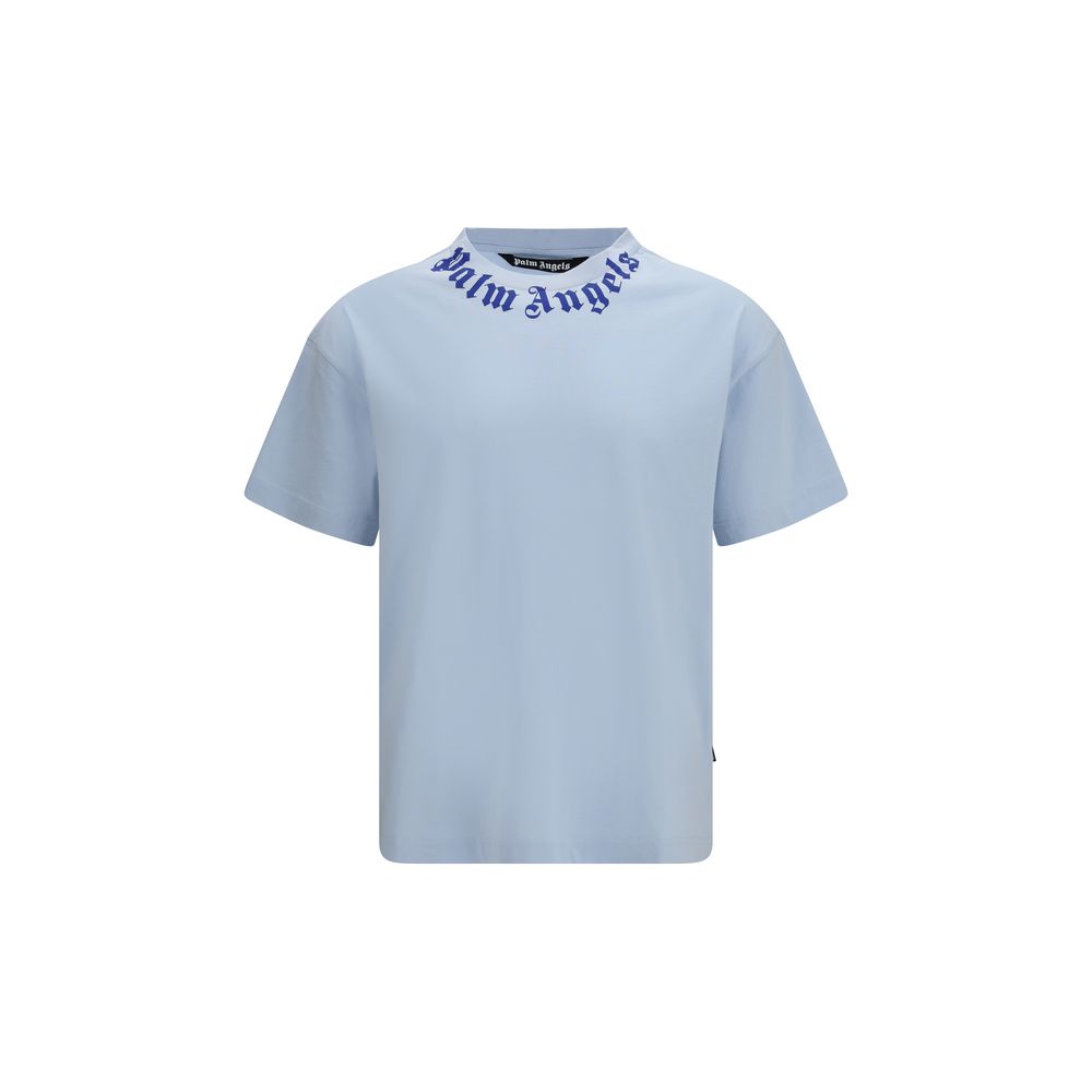 Palm Angels Blue Cotton T-Shirt