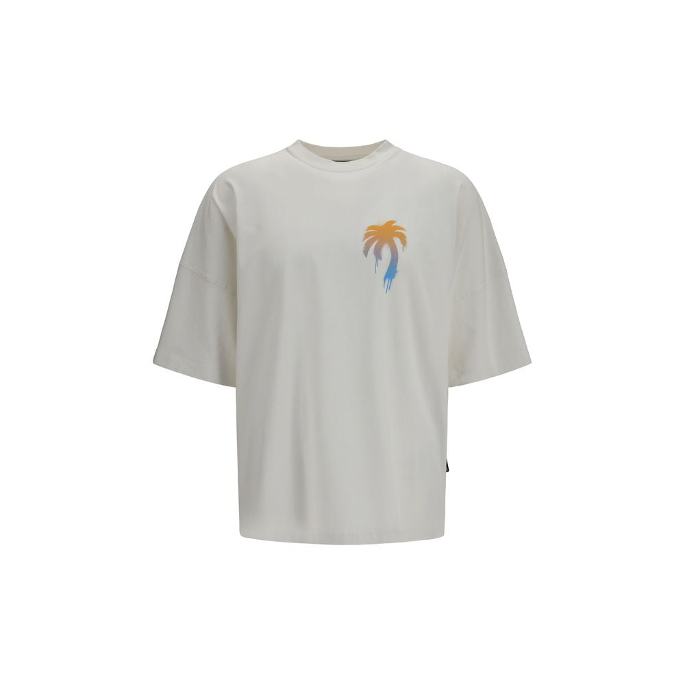 Palm Angels White Cotton T-Shirt