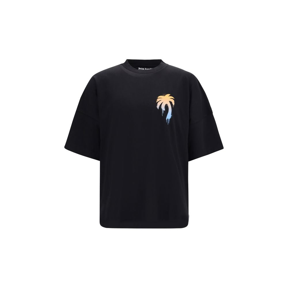 Palm Angels Black Cotton T-Shirt