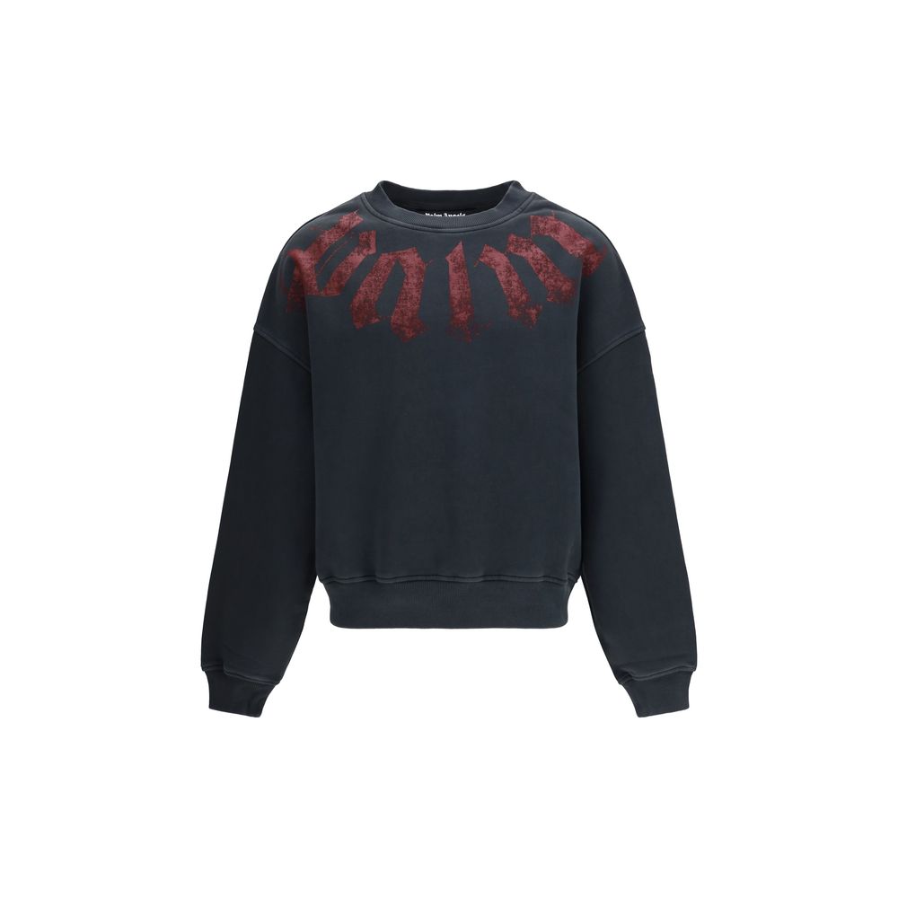 Palm Angels Black Cotton Sweatshirt