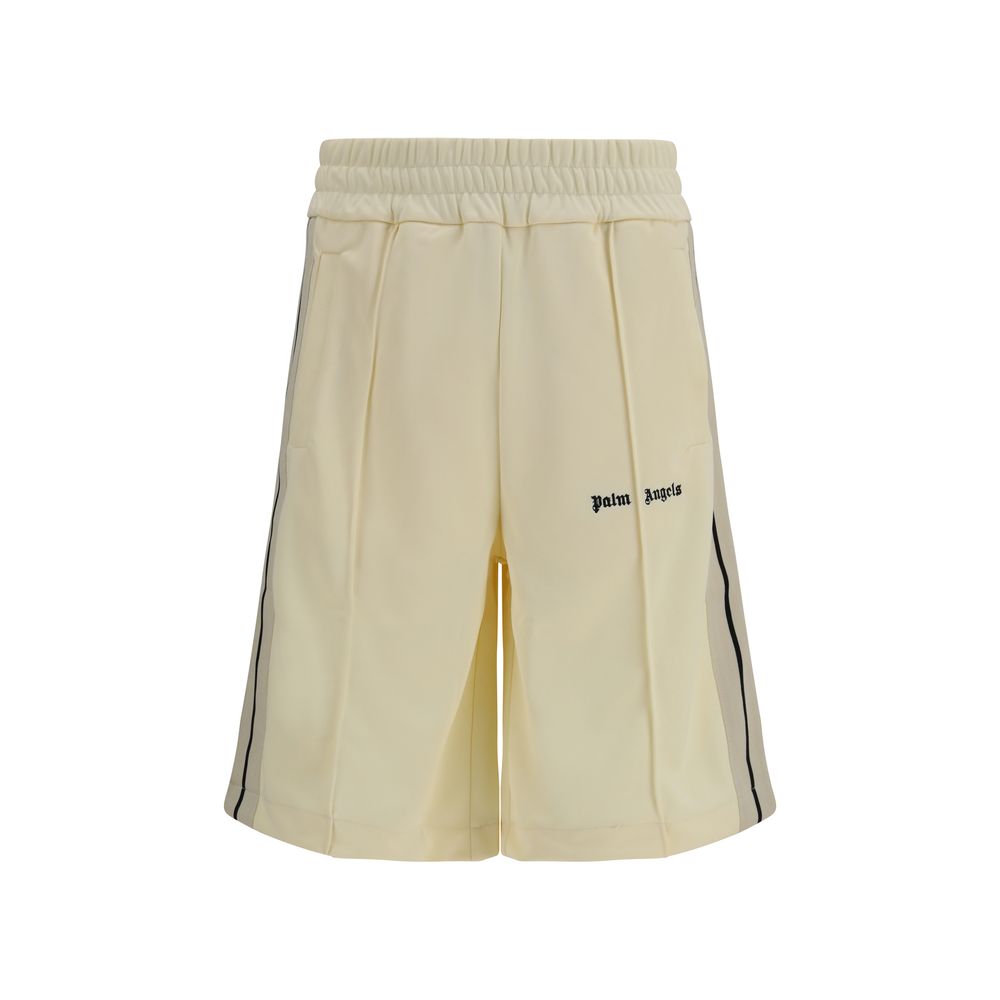 Palm Angels Beige Polyester Bermuda Shorts