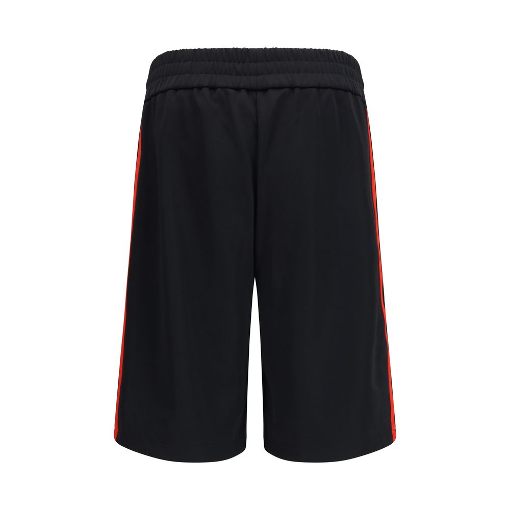 Palm Angels Black Polyester Bermuda Shorts