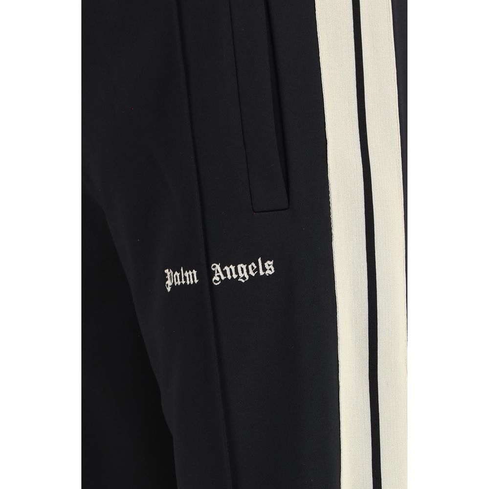 Palm Angels Black Polyester Athletic Pants