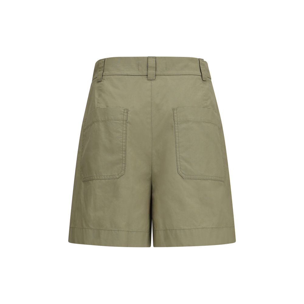 Max Mara Bicolor Cotton Bermuda Shorts