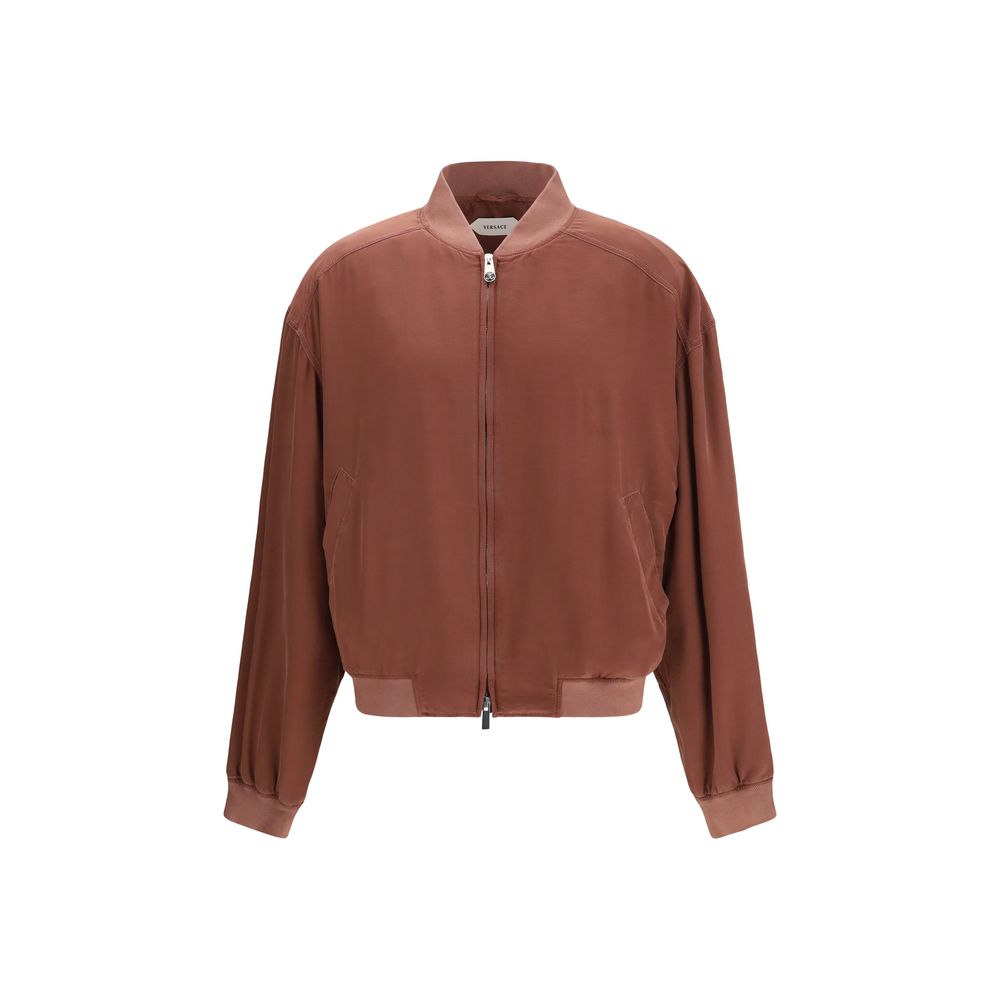 Versace Bordeaux Silk Bomber