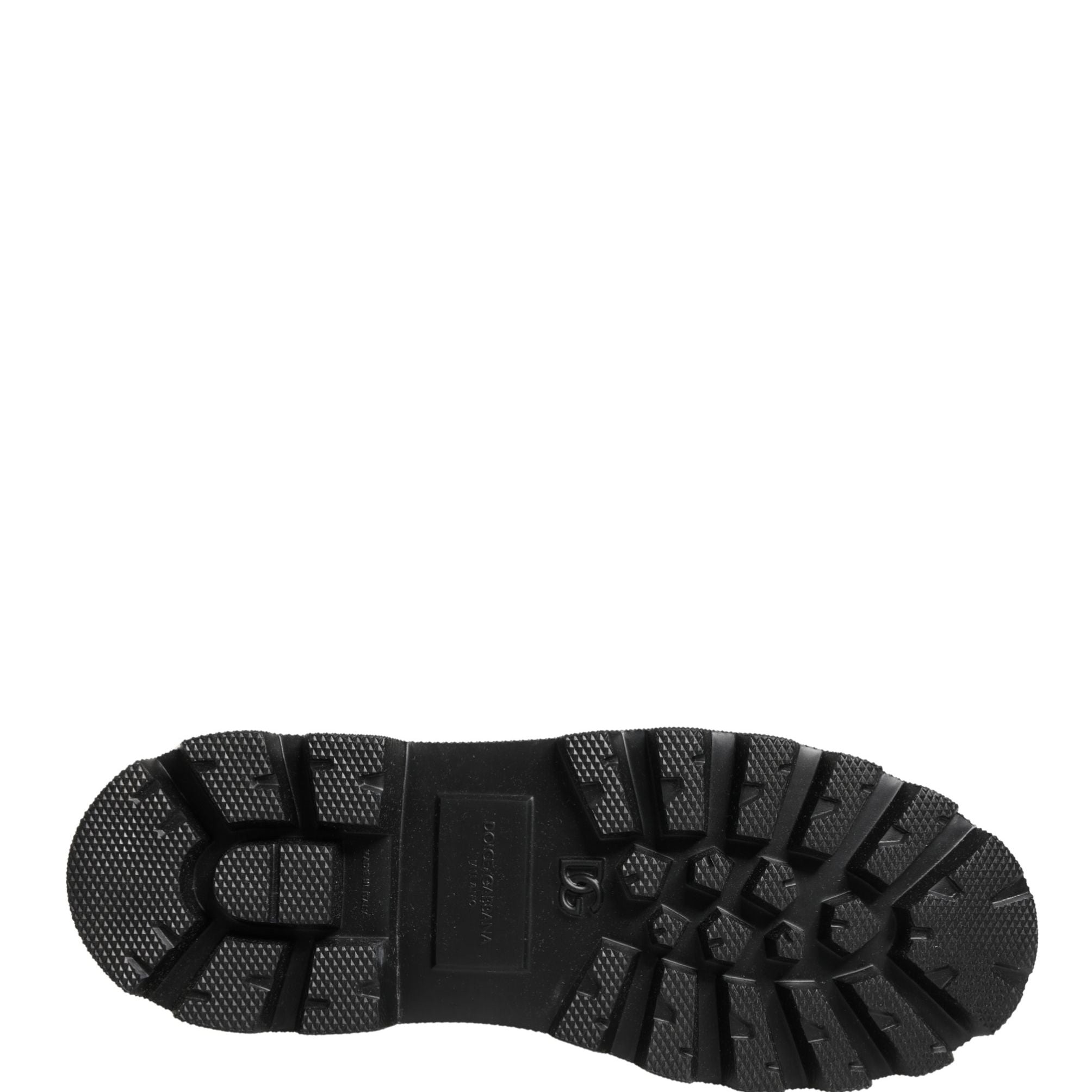 Dolce & Gabbana Black Chunky Sole Leather Men Loafers Shoes