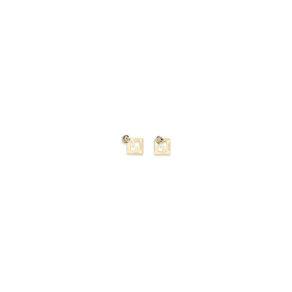 Fendi Gold Brass Earrings