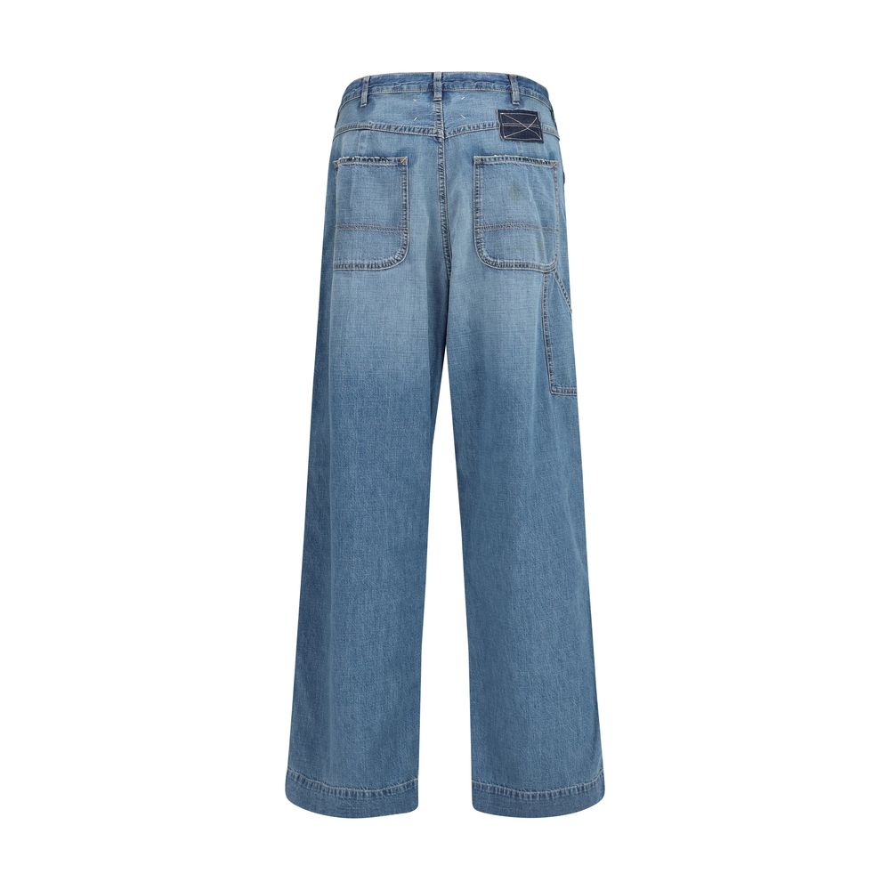 Maison Margiela Blue Cotton Straight-Leg Jeans