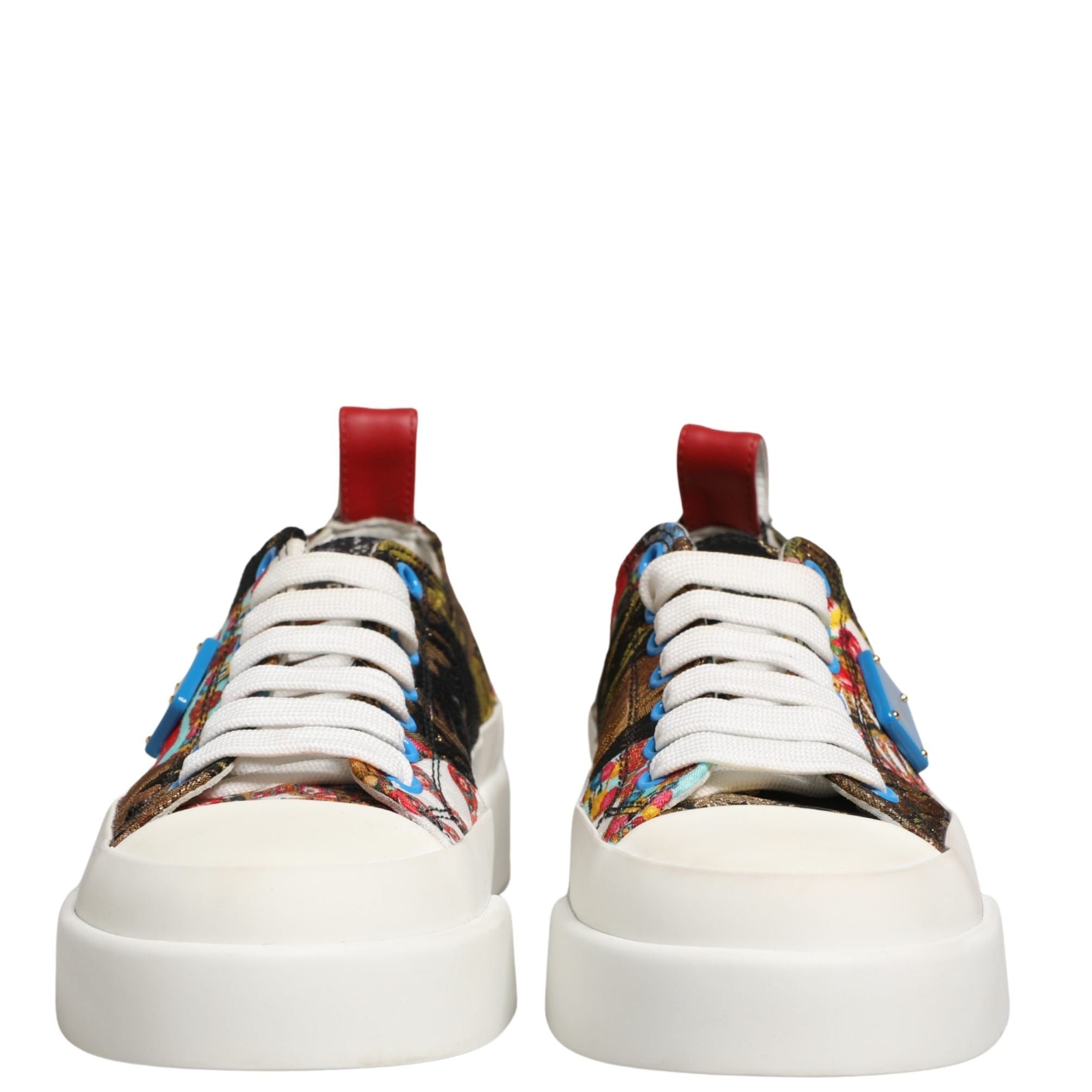 Dolce & Gabbana Multicolor Patchwork Low Top Sneakers Shoes