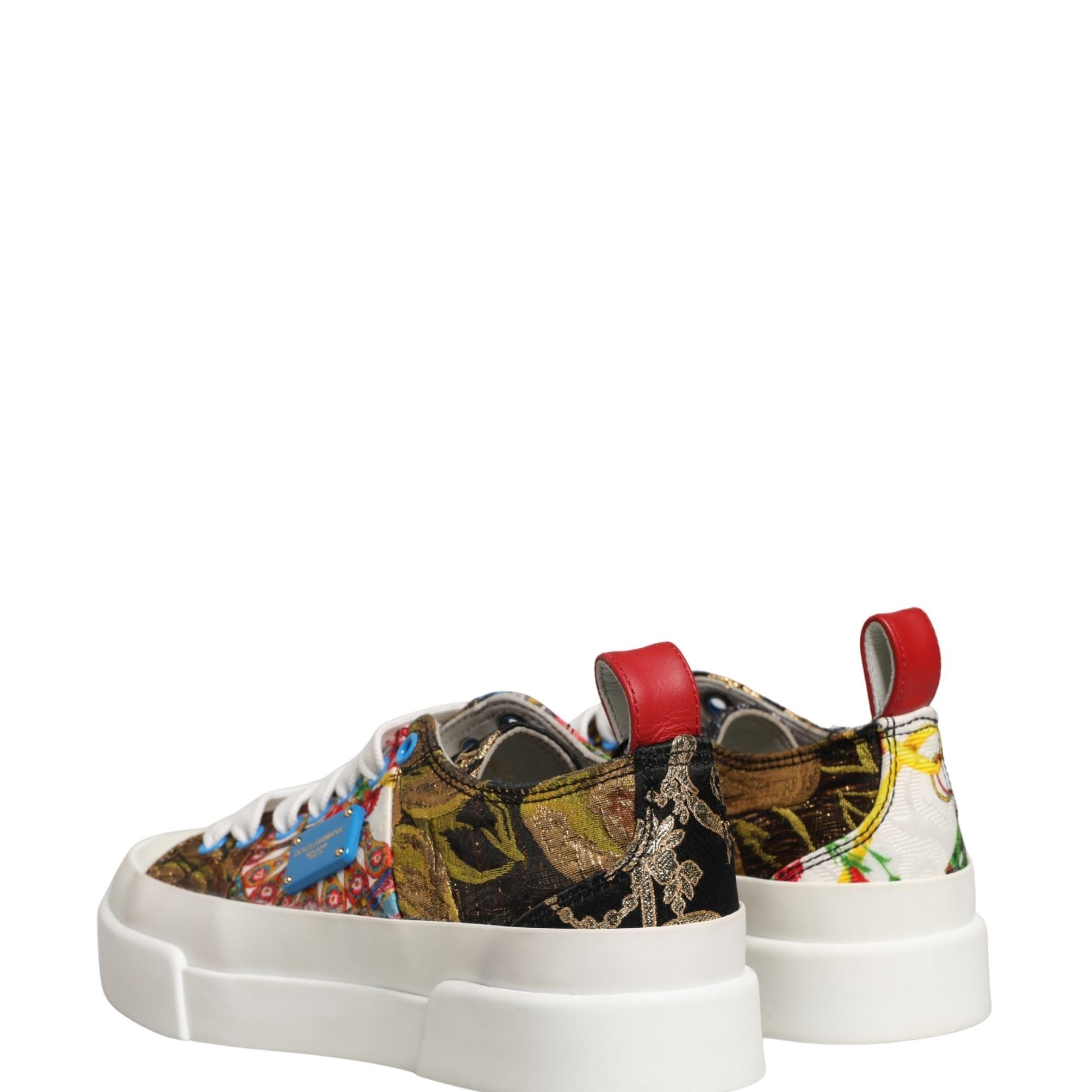 Dolce & Gabbana Multicolor Patchwork Low Top Sneakers Shoes