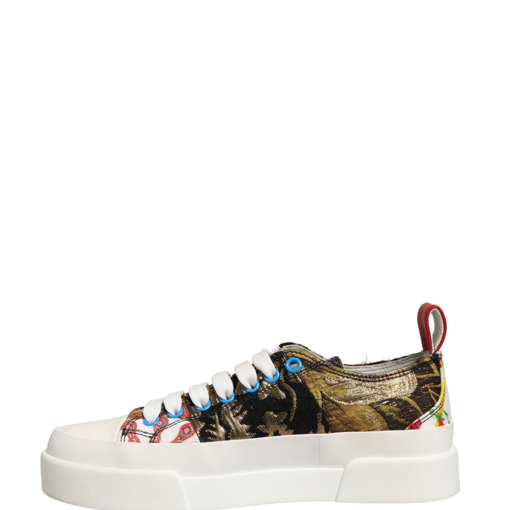 Dolce & Gabbana Multicolor Patchwork Low Top Sneakers Shoes