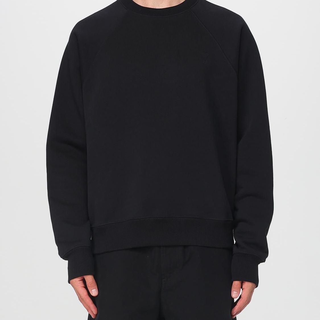 Ami Paris Black Cotton Sweatshirt